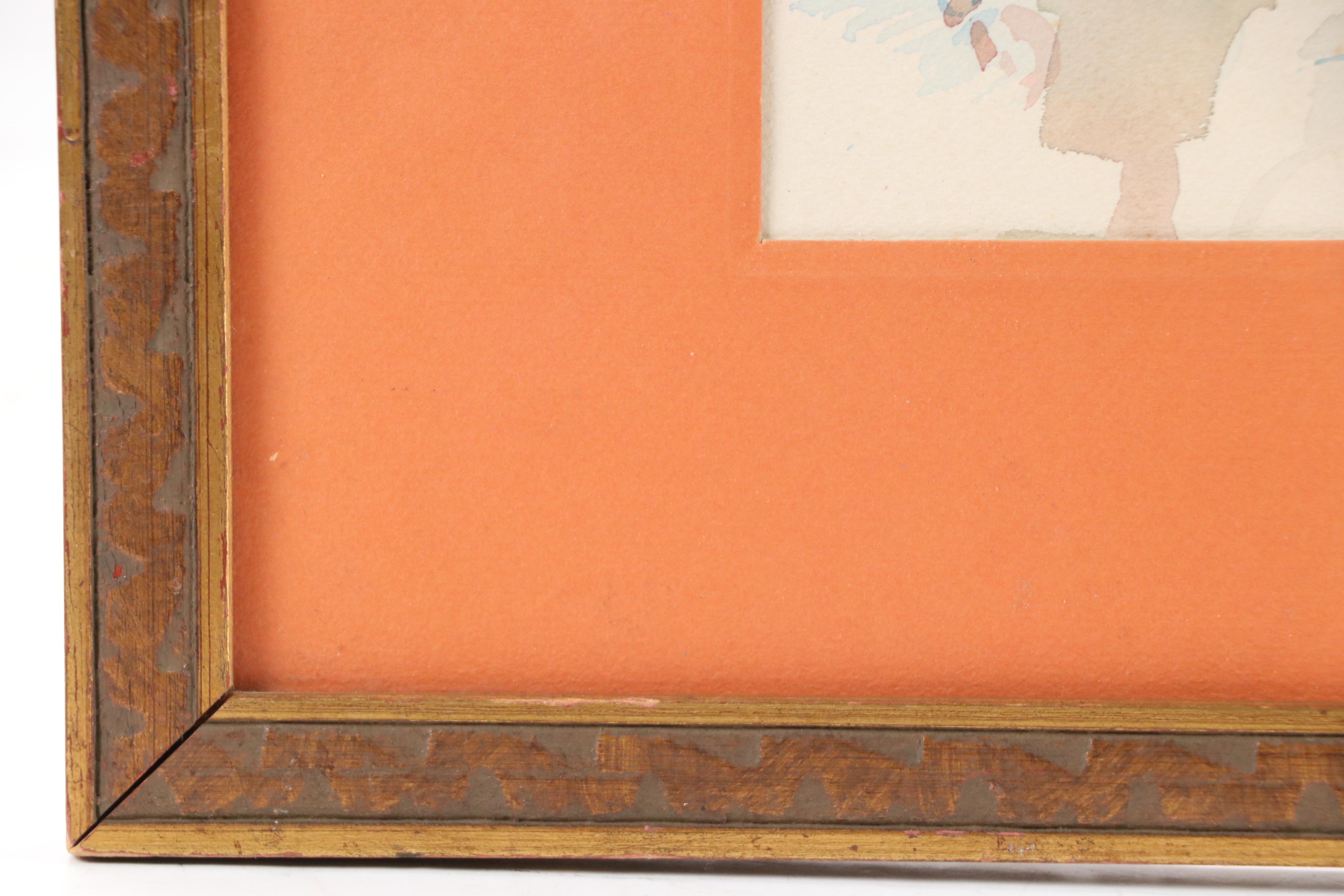 B. Murray Still Life Watercolor Painting with Oranges and Jug