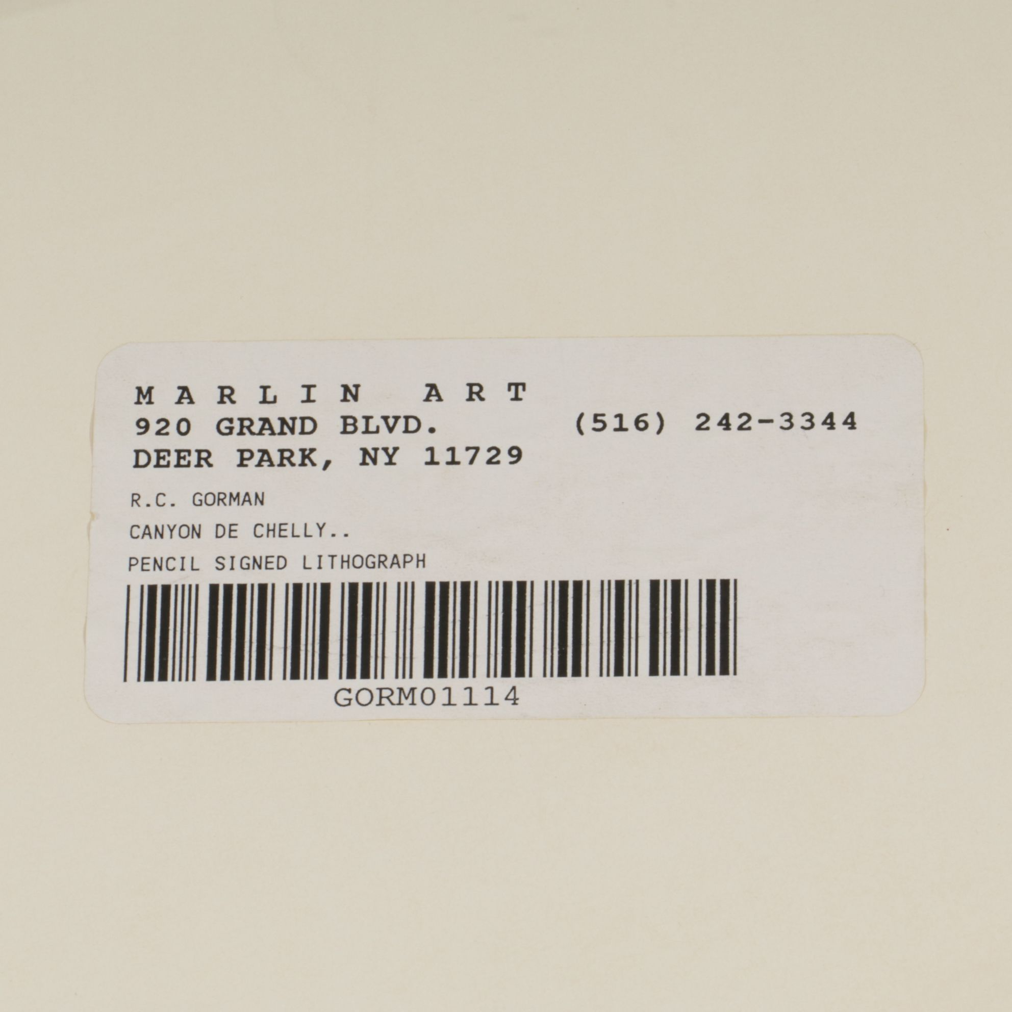 R.C. Gorman "Canyon de Chelly Night" Signed Offset Lithograph, 1979