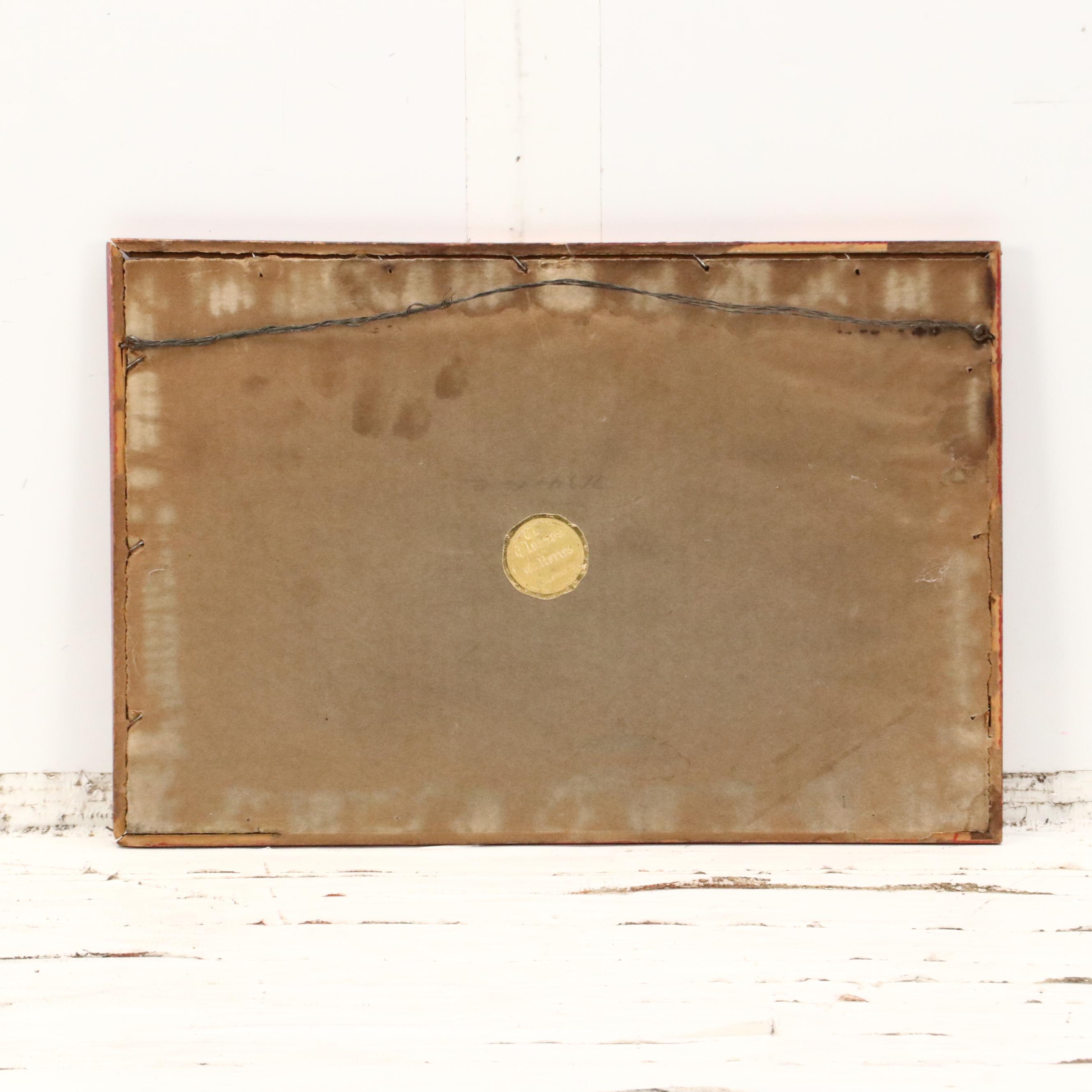 Stylized Engraving of Two Fox Terriers, Early 20th Century