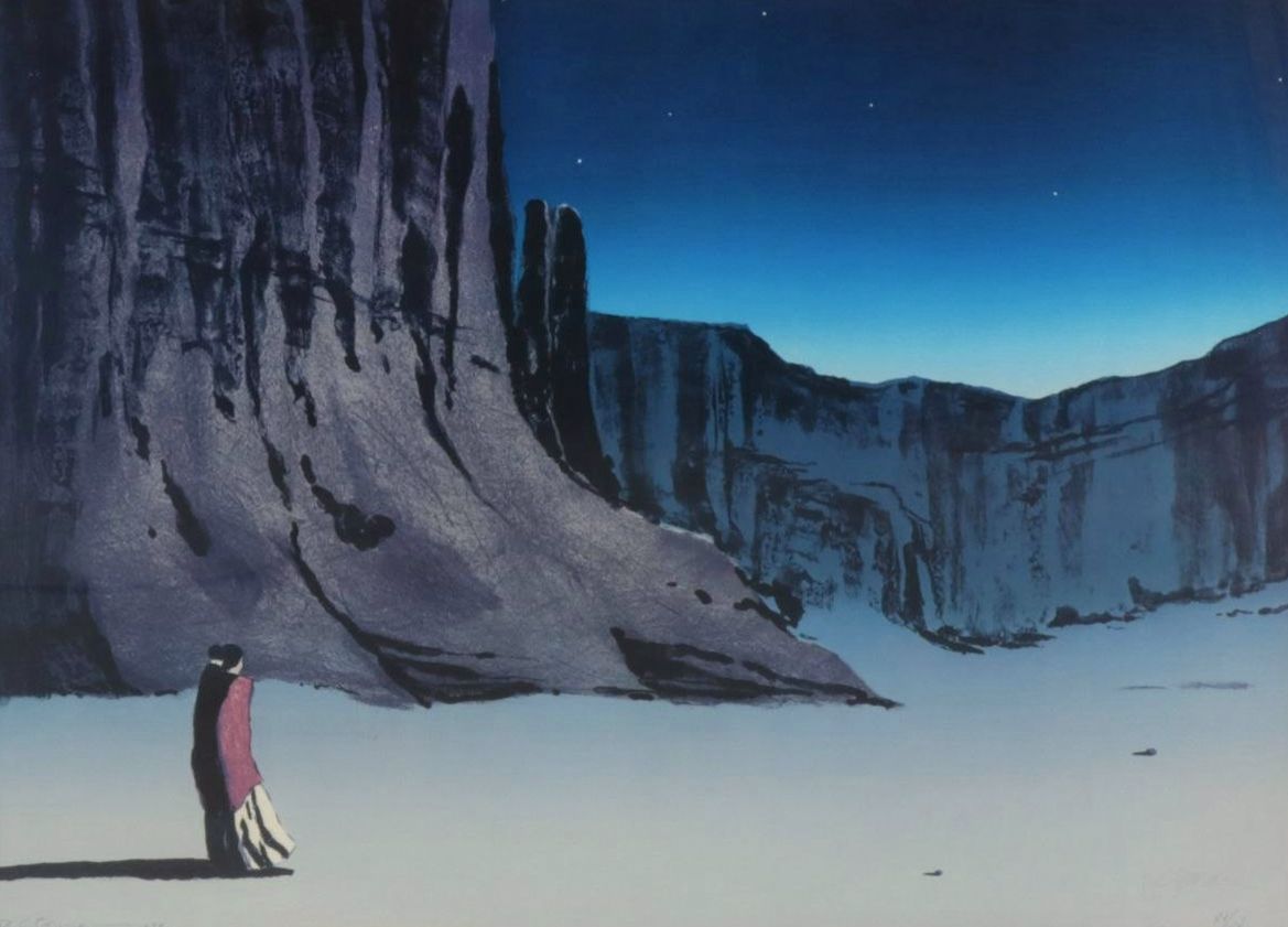 R.C. Gorman "Canyon de Chelly Night" Signed Offset Lithograph, 1979
