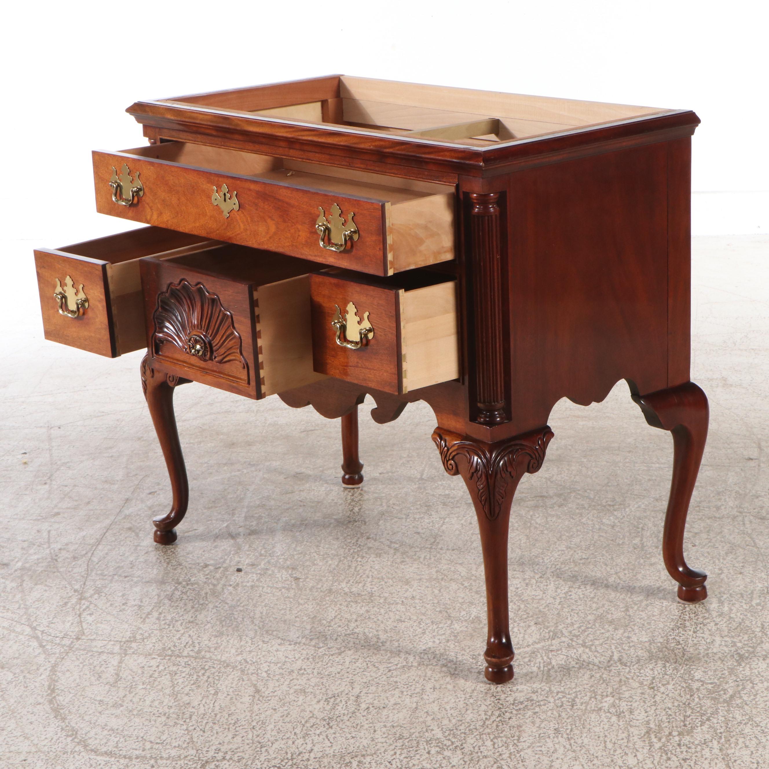 Thomasville Queen Anne Style Mahogany Highboy Dresser