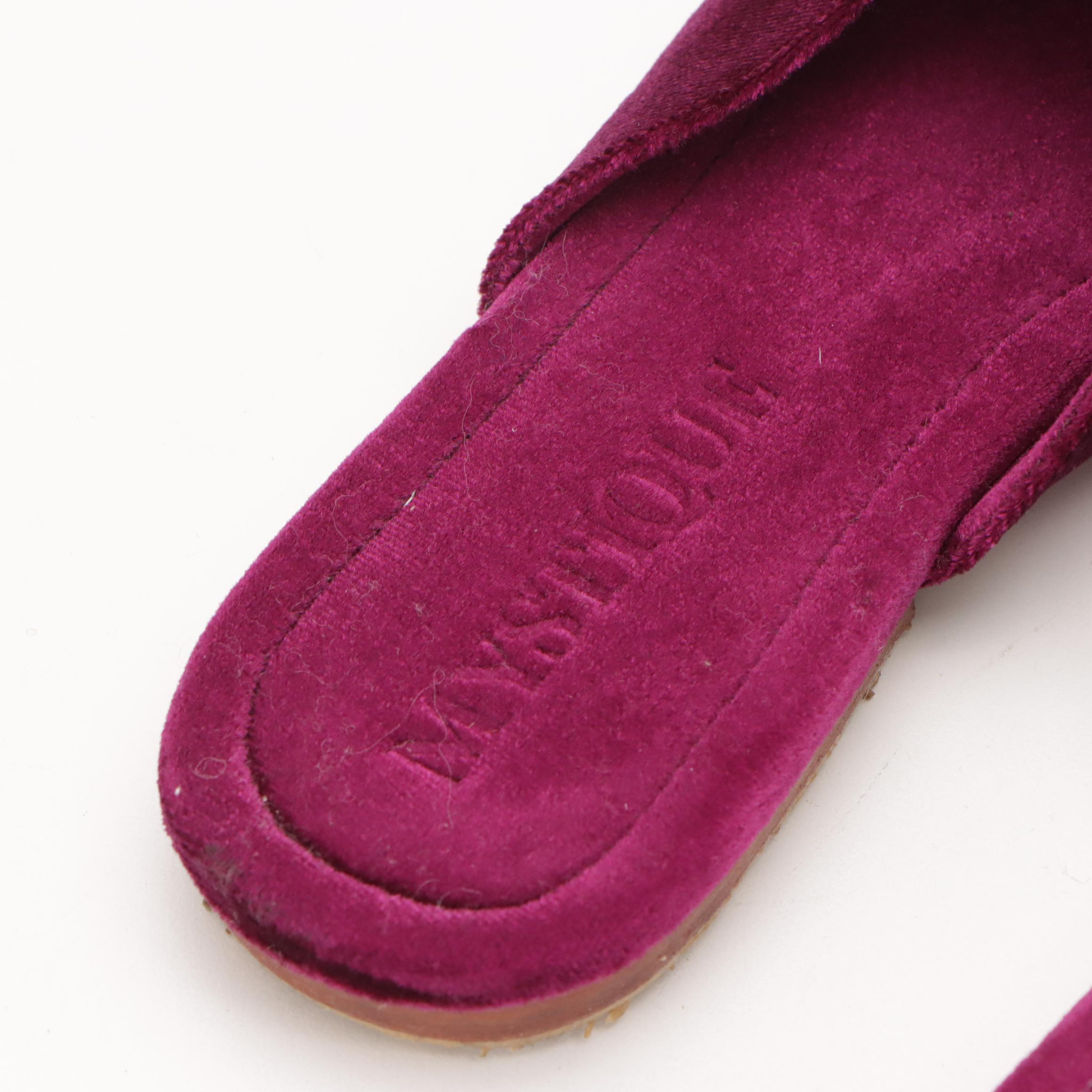 Mystique Magenta Velvet Slip-On Loafers