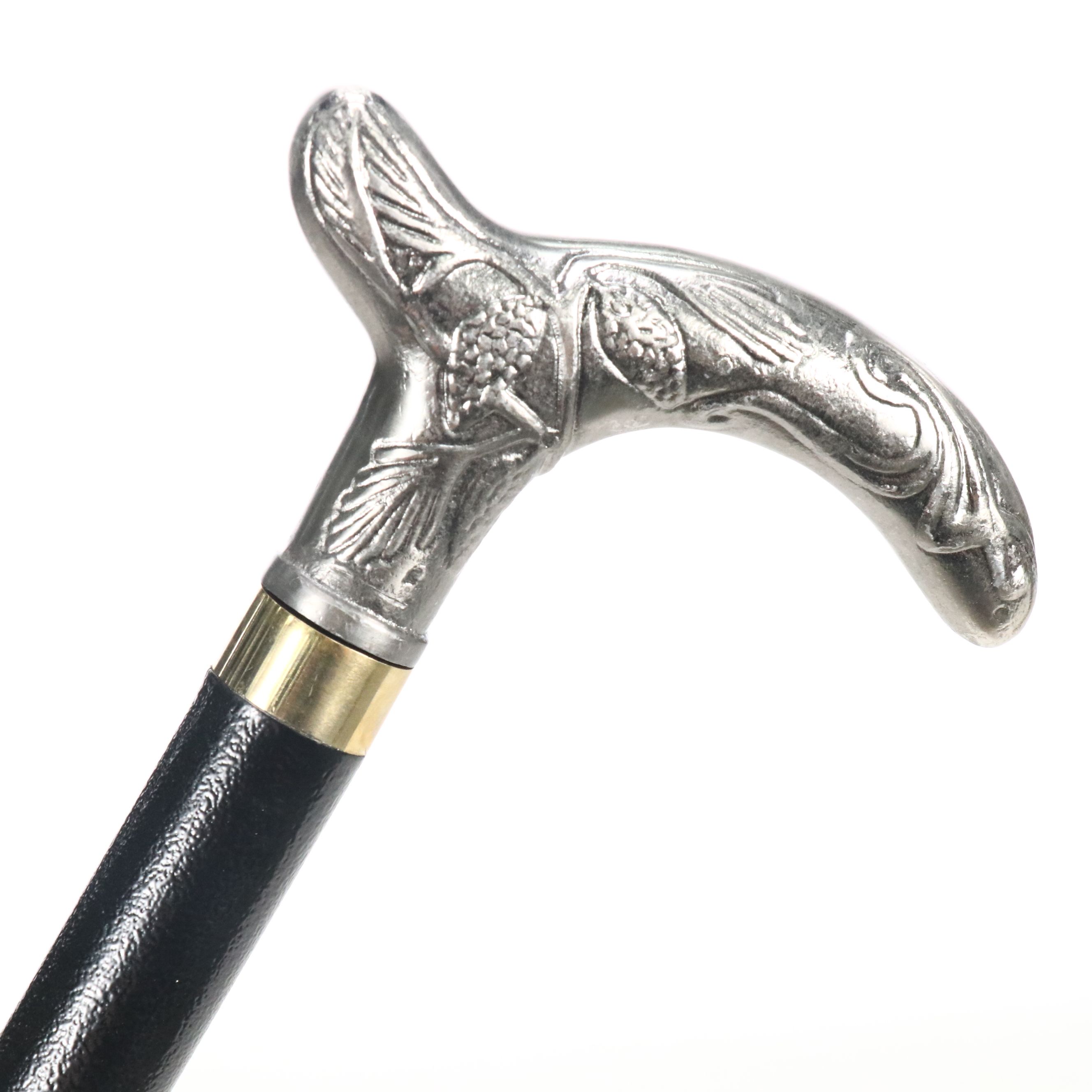 Metal Derby-Handled Sword Cane