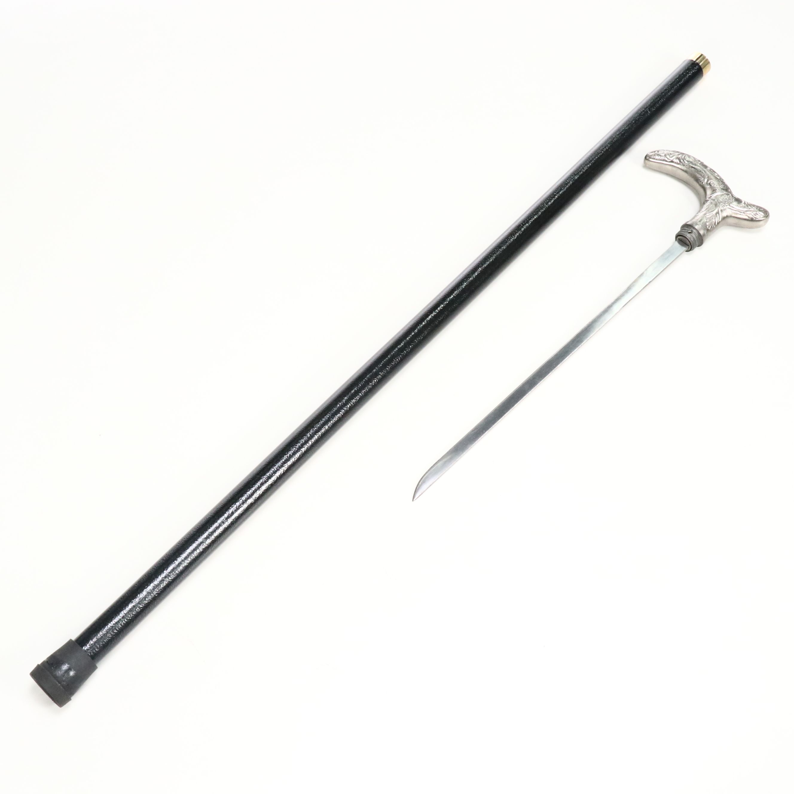 Metal Derby-Handled Sword Cane