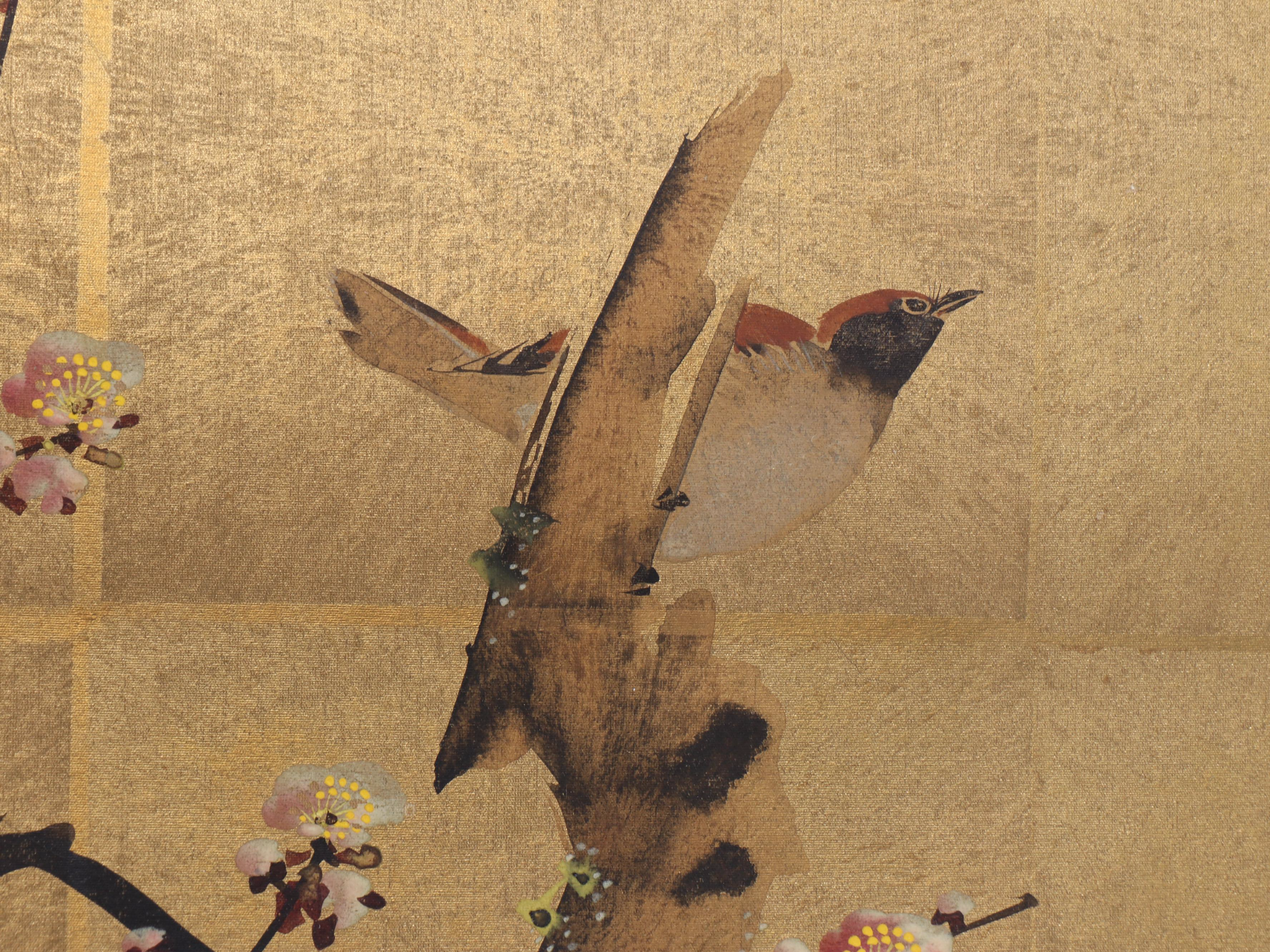 Antique Japanese Kachō-ga Kakejiku Scroll Paintings