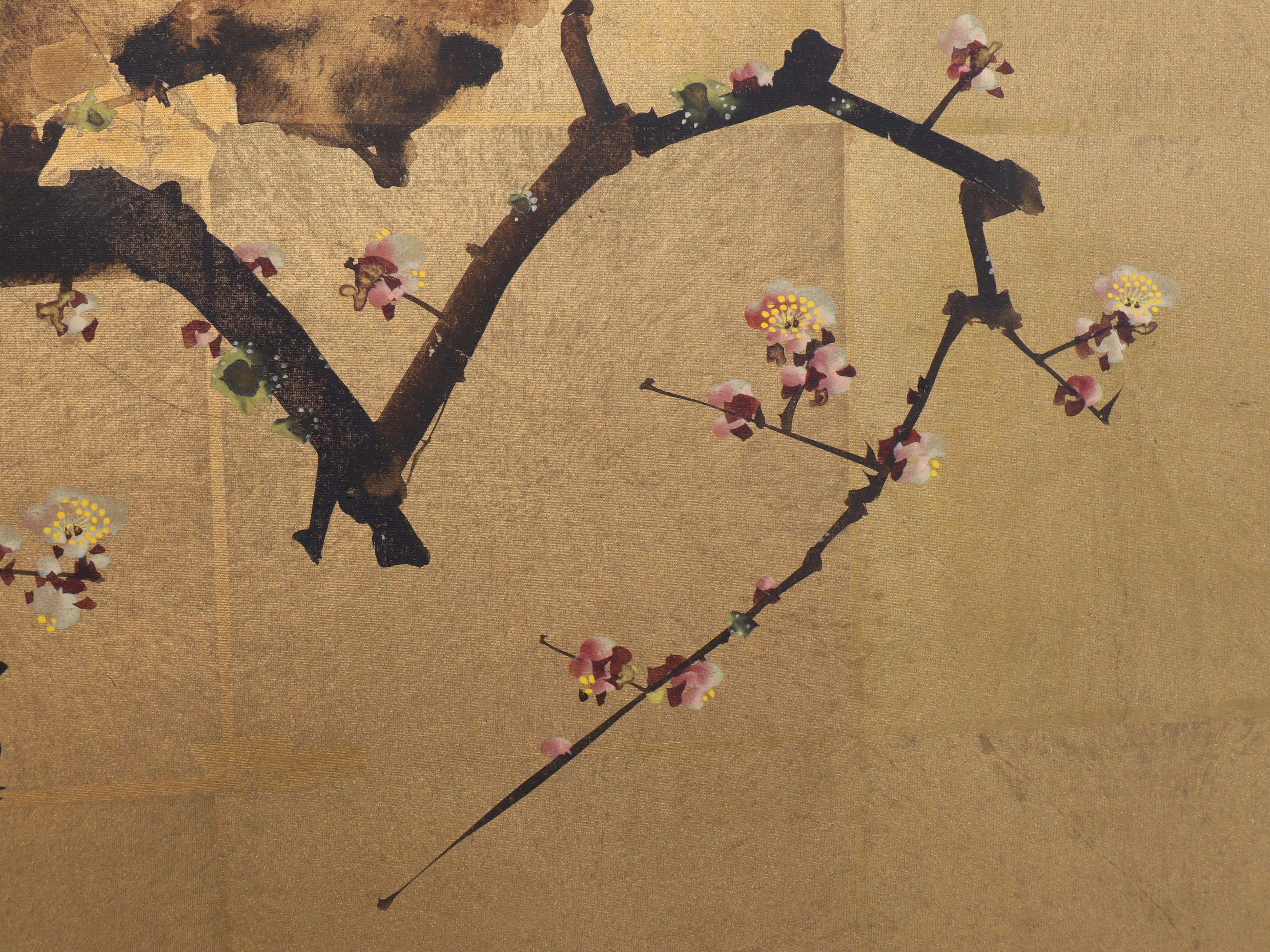 Antique Japanese Kachō-ga Kakejiku Scroll Paintings