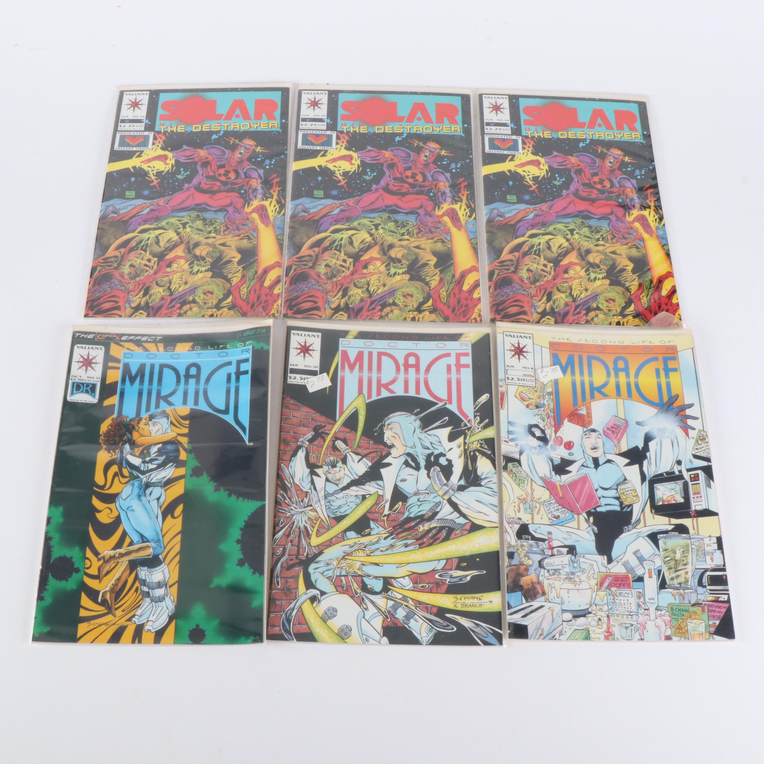 Modern Age "Doctor Mirage" and "Solar" Valiant Comic Books