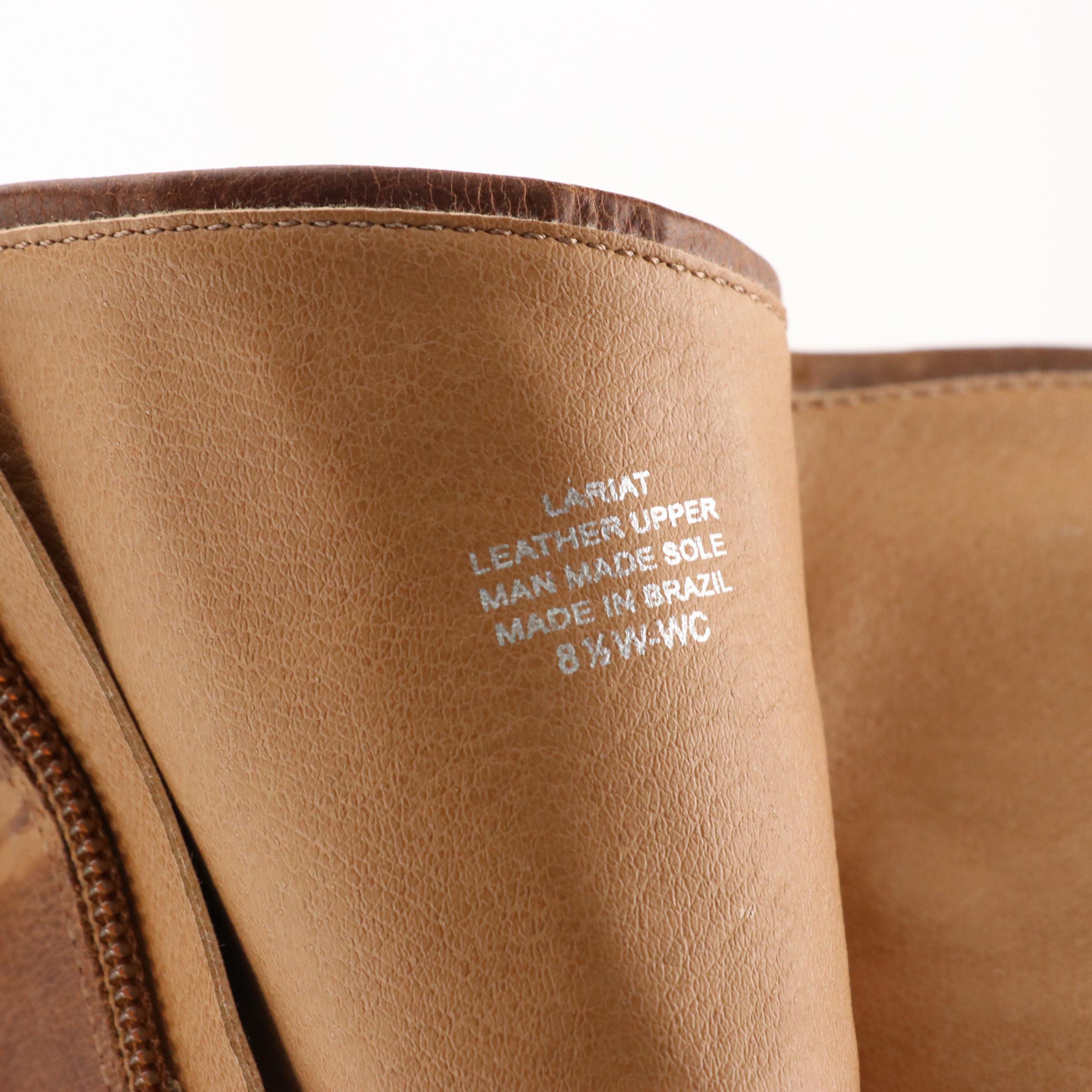 Matisse 'Lariat' Brown Leather and Baretraps 'Clary 2' Faux Leather Riding Boots