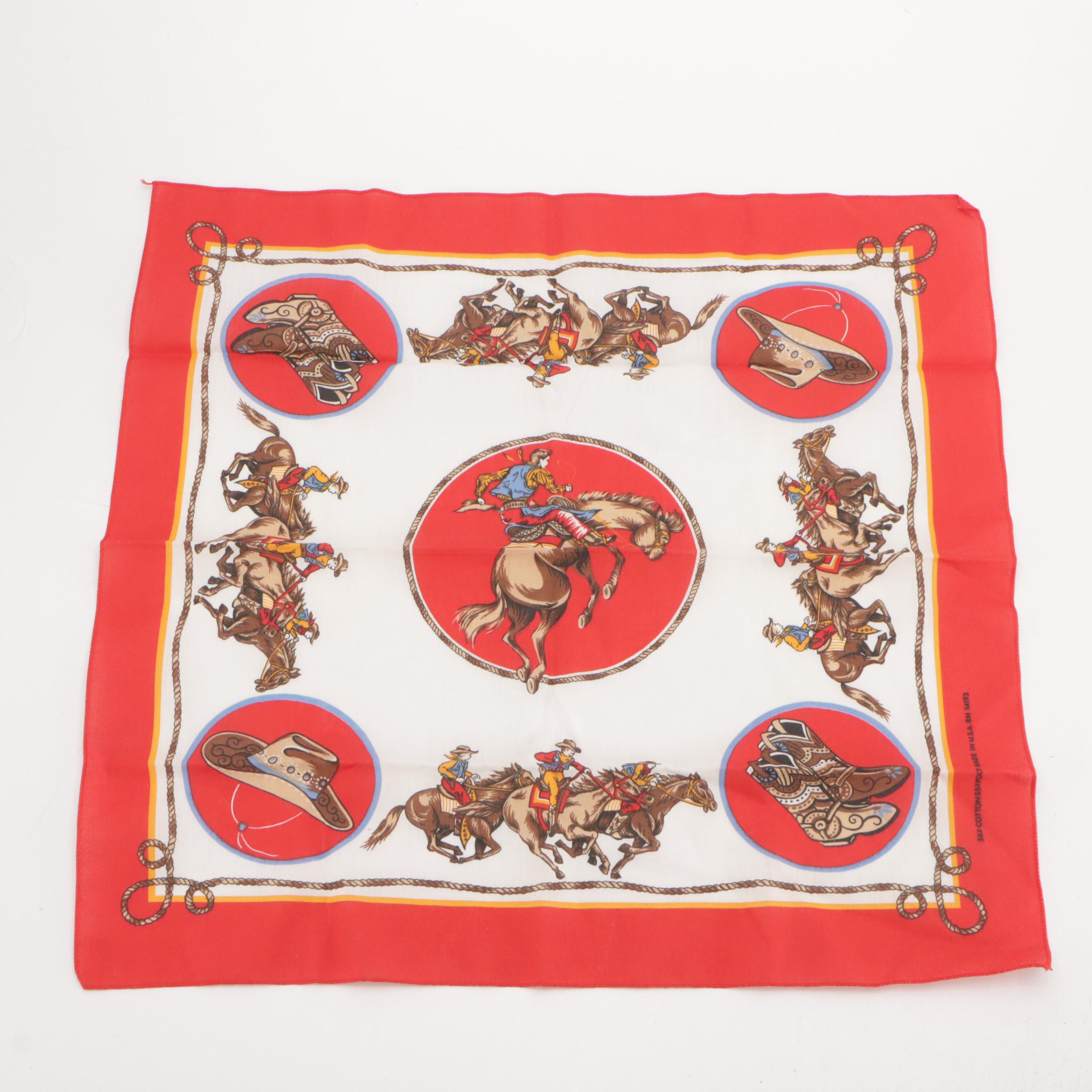 Western-Themed Cotton Scarves