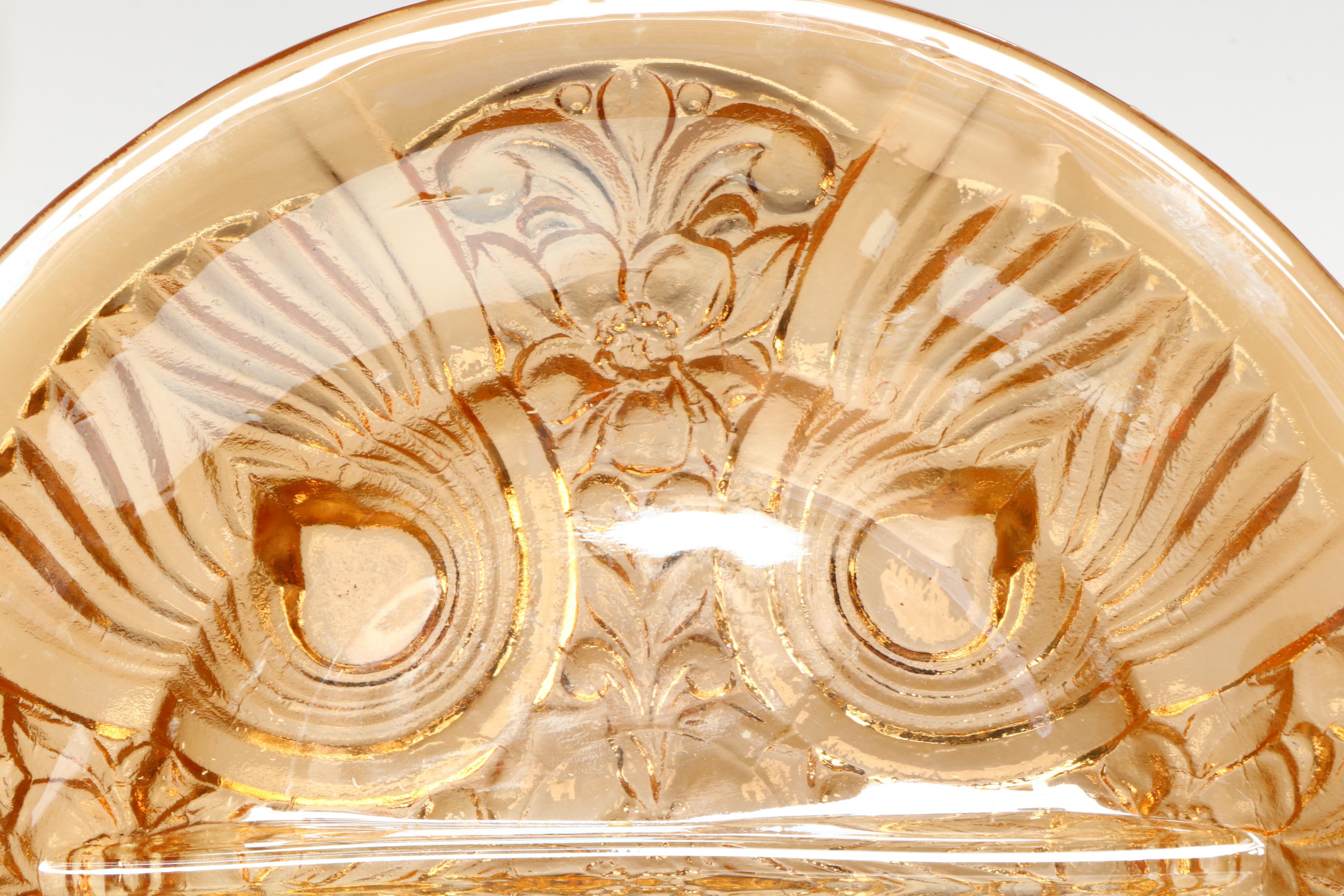 Imperial Glass Devil Vase with More Orange Carnival Glass Table Accessories