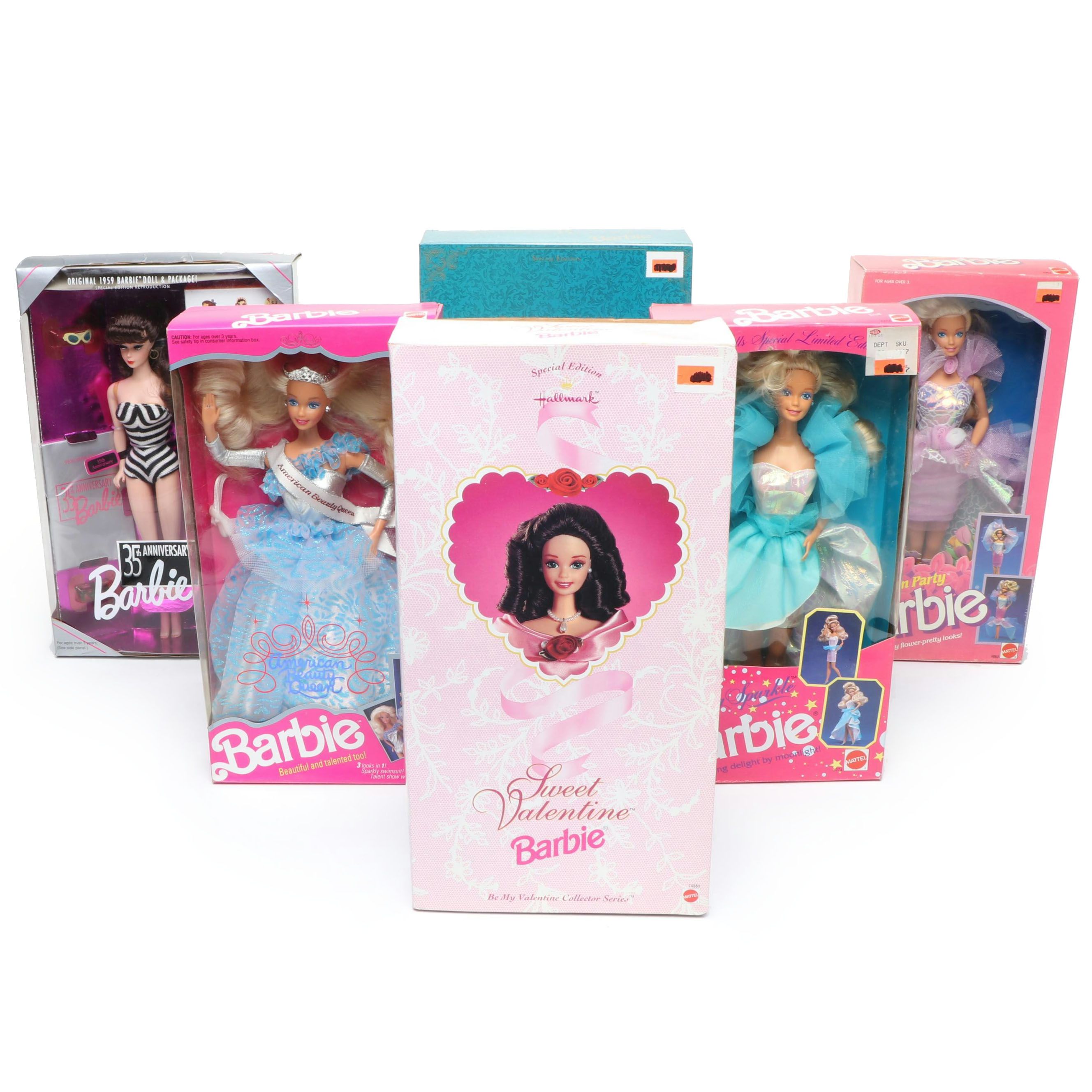 Mattel Barbie Dolls Featuring "Victorian Elegance" and "Sweet Valentine"