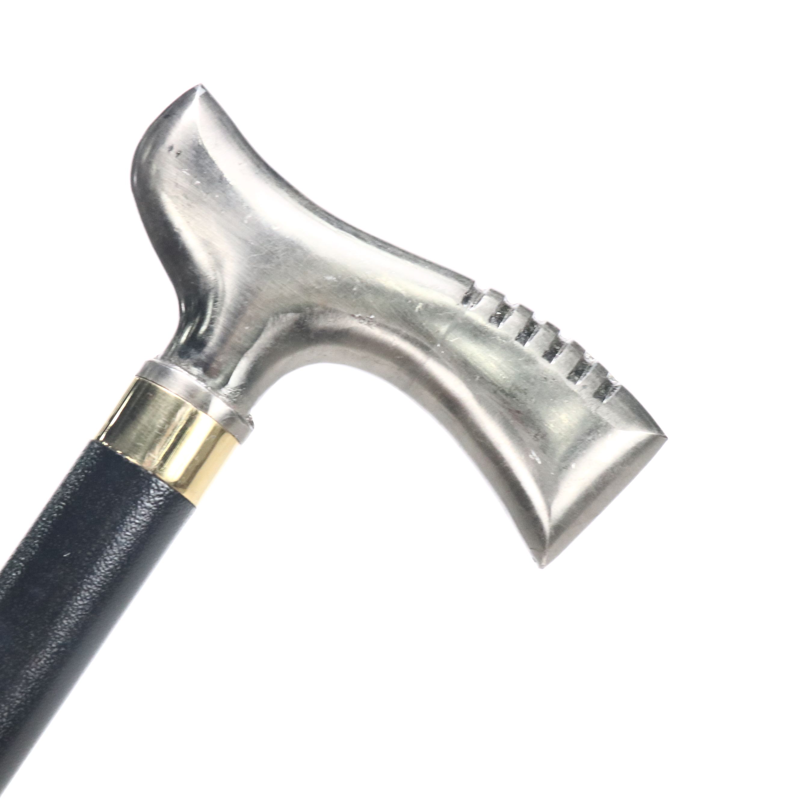 Metal Derby-Handled Sword Cane