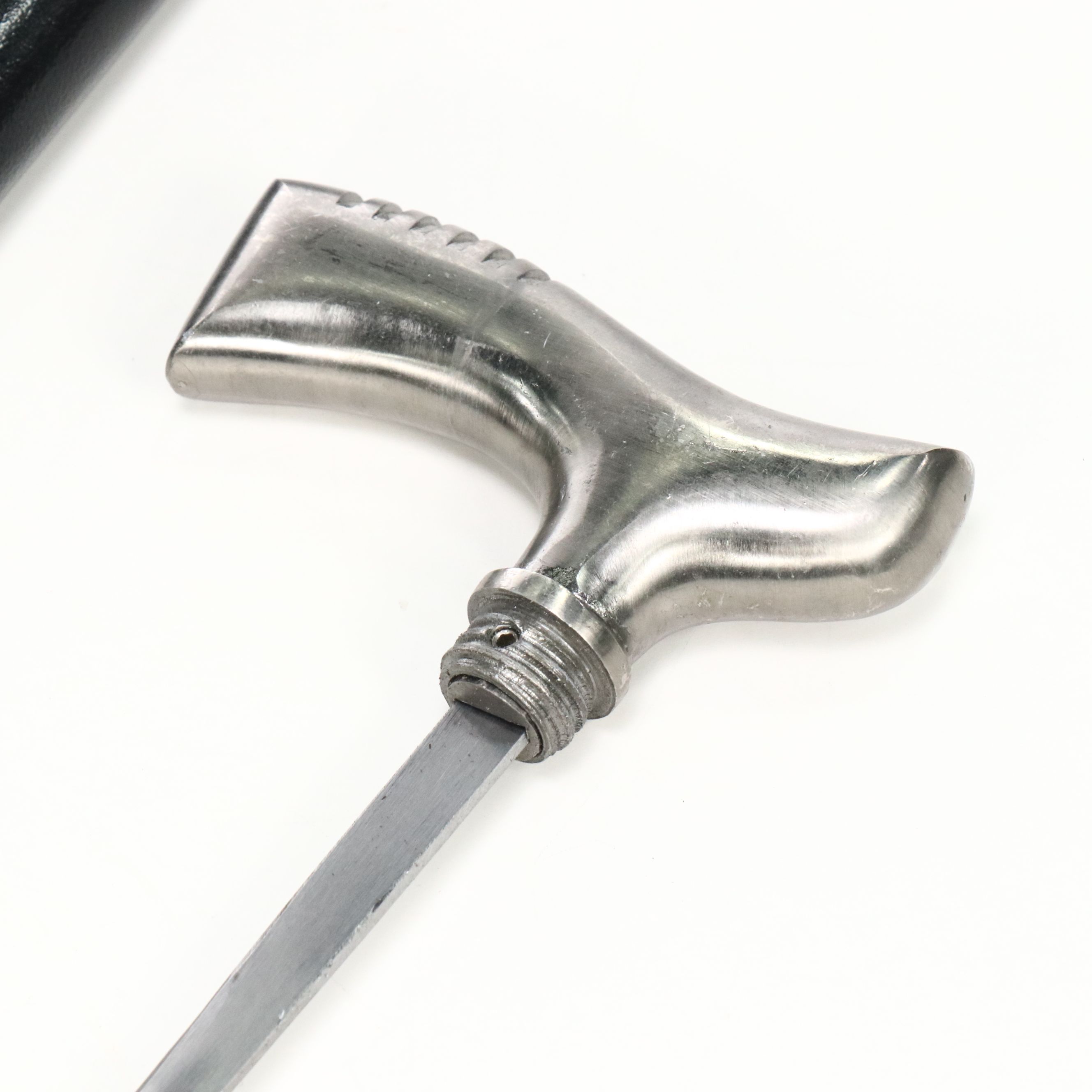 Metal Derby-Handled Sword Cane