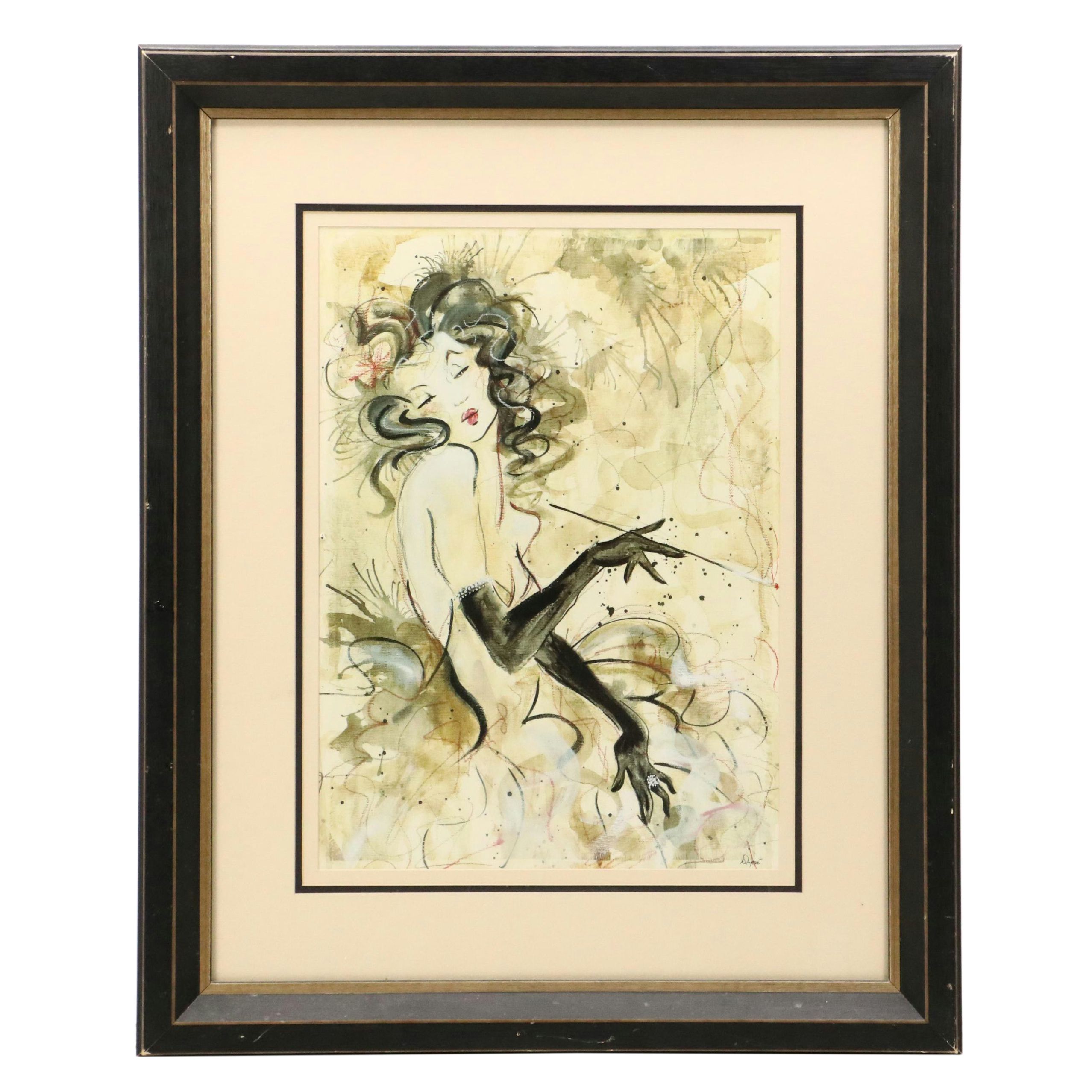 Offset Lithograph "Sophisticated Lady" After Karen Dupre