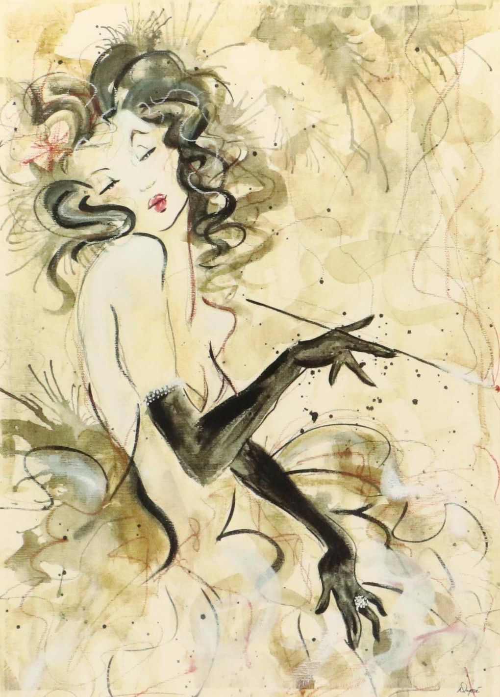 Offset Lithograph "Sophisticated Lady" After Karen Dupre