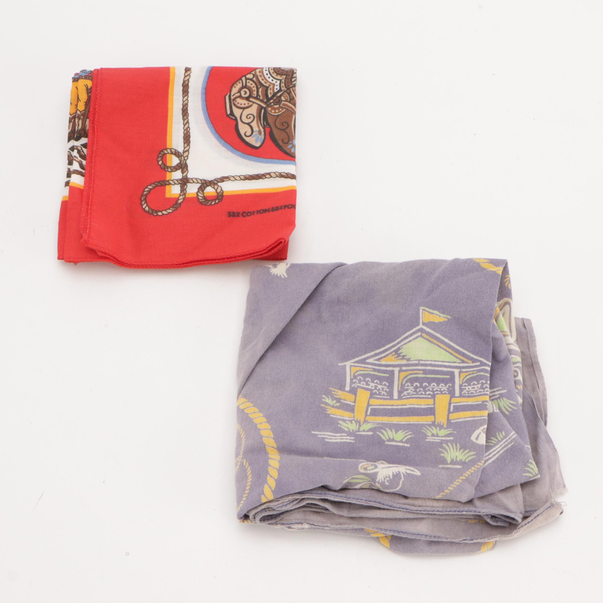 Western-Themed Cotton Scarves