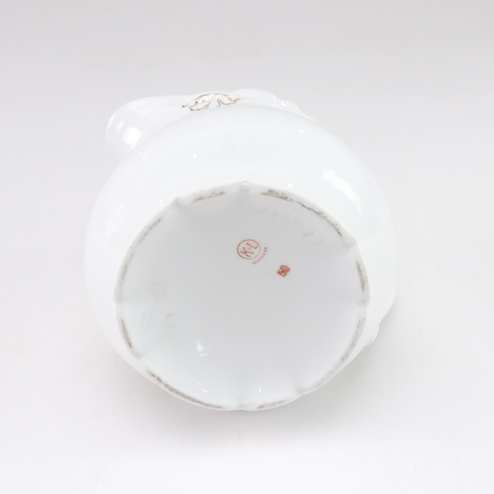 Cranberry Blown Glass Pitcher with Other Dishware & Figurine