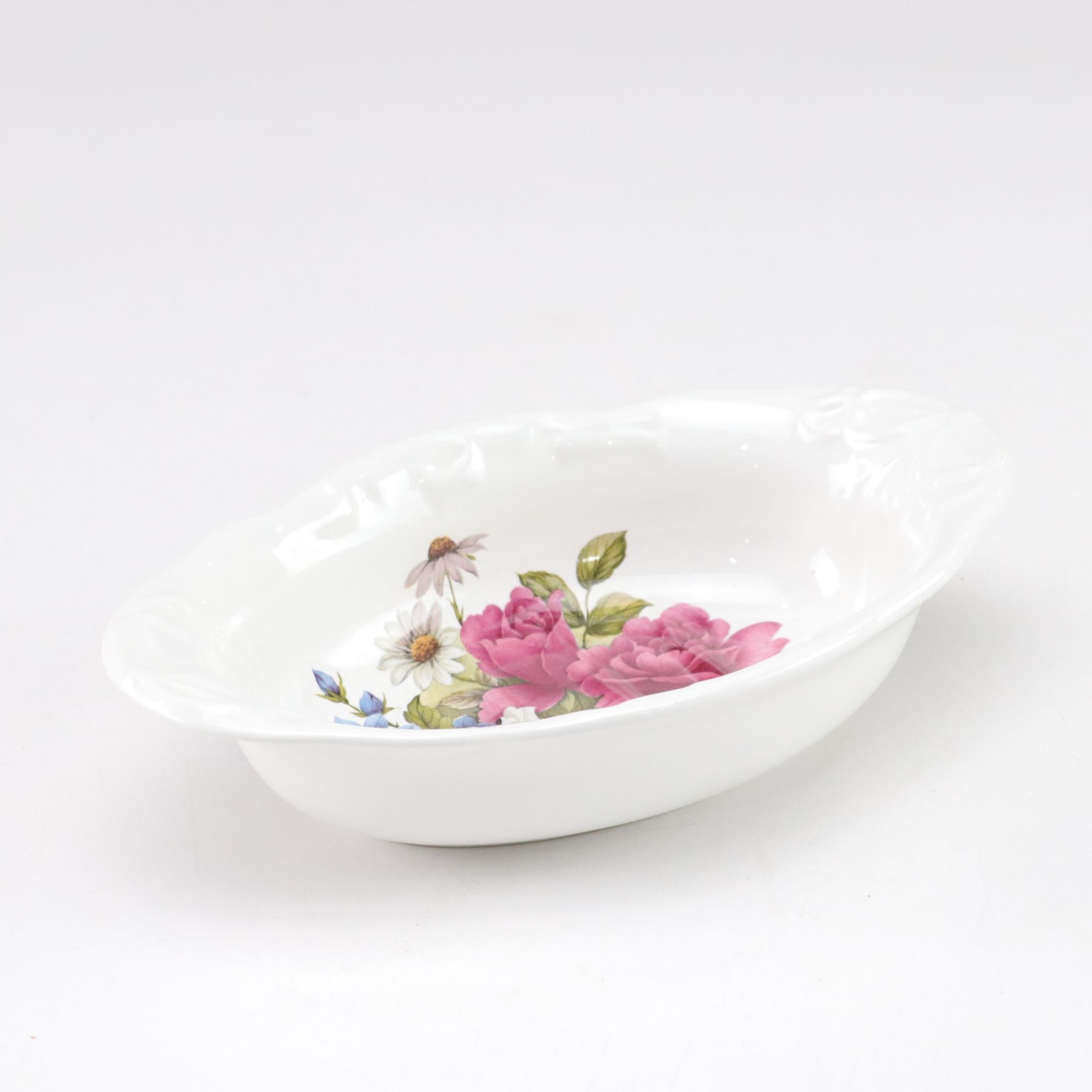 Cranberry Blown Glass Pitcher with Other Dishware & Figurine