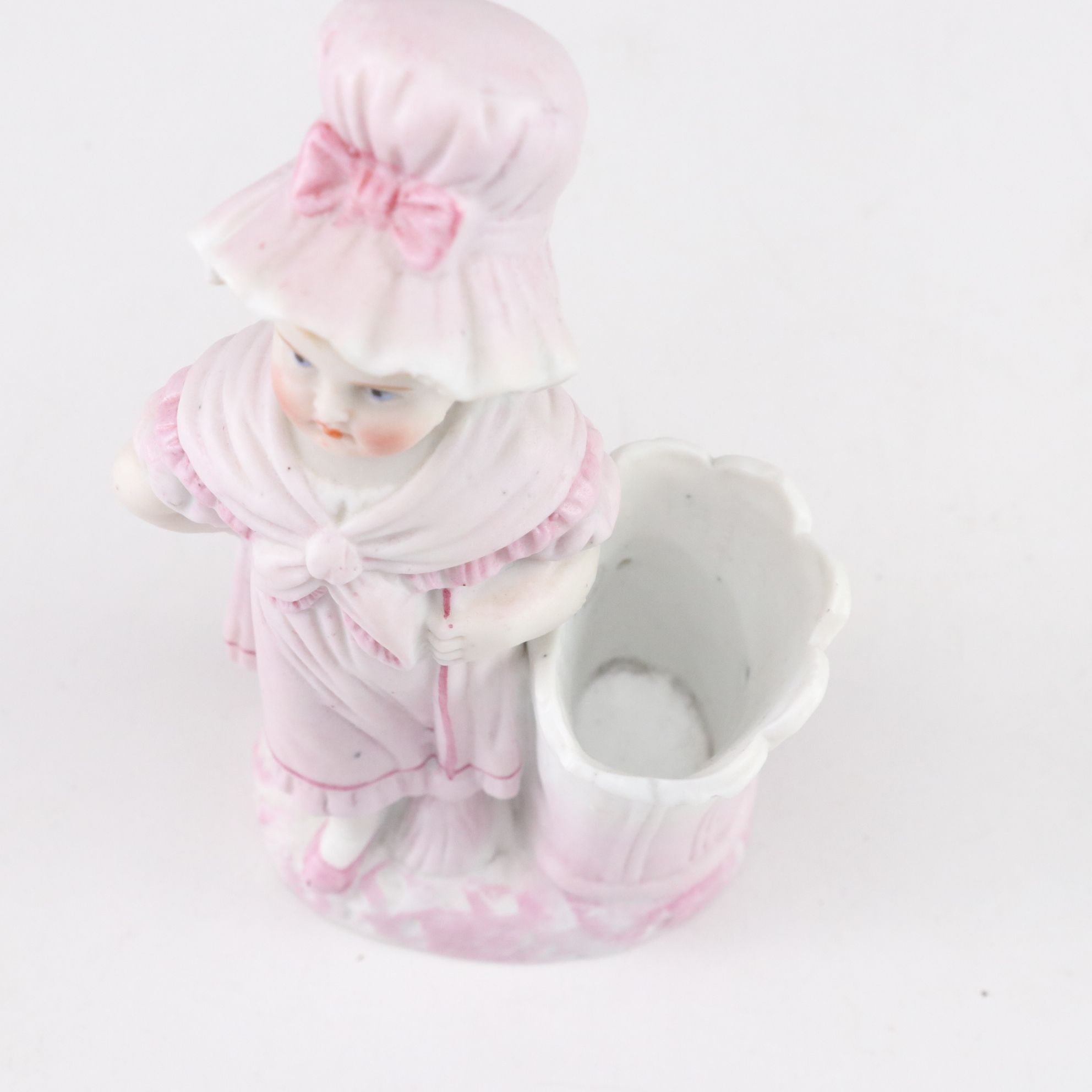 Cranberry Blown Glass Pitcher with Other Dishware & Figurine