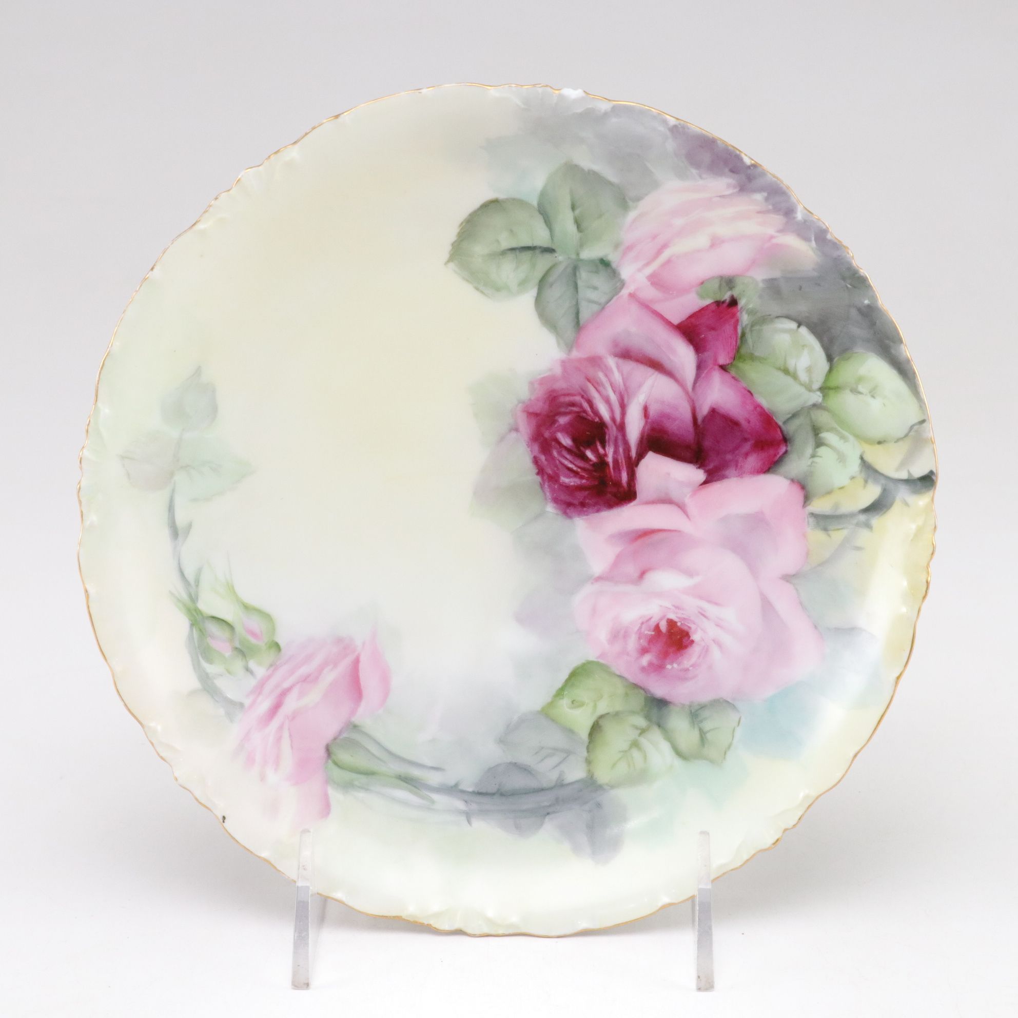 Cranberry Blown Glass Pitcher with Other Dishware & Figurine