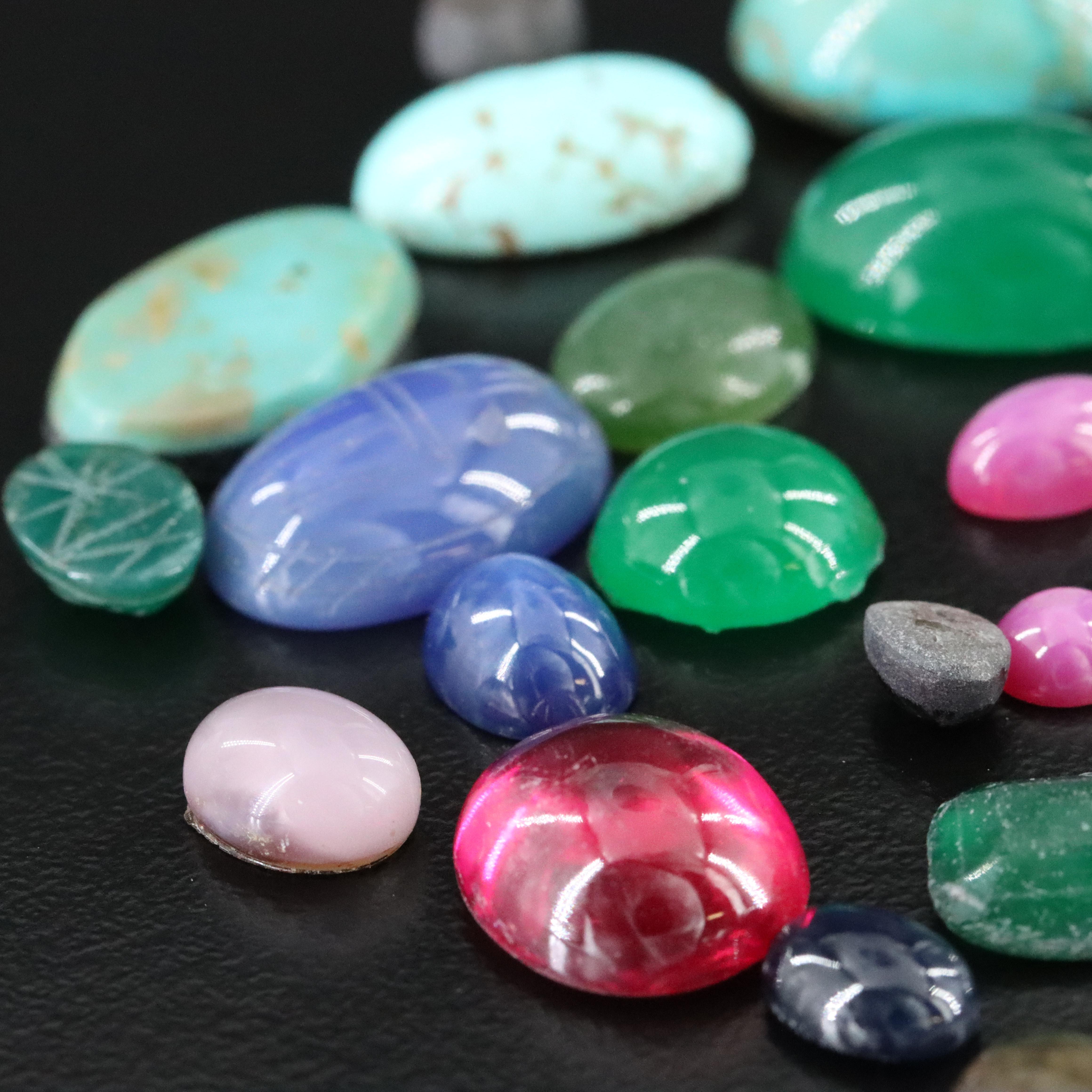 Loose 100.32 CTW Mixed Gemstone Lot Including Star Sapphire and Turquoise