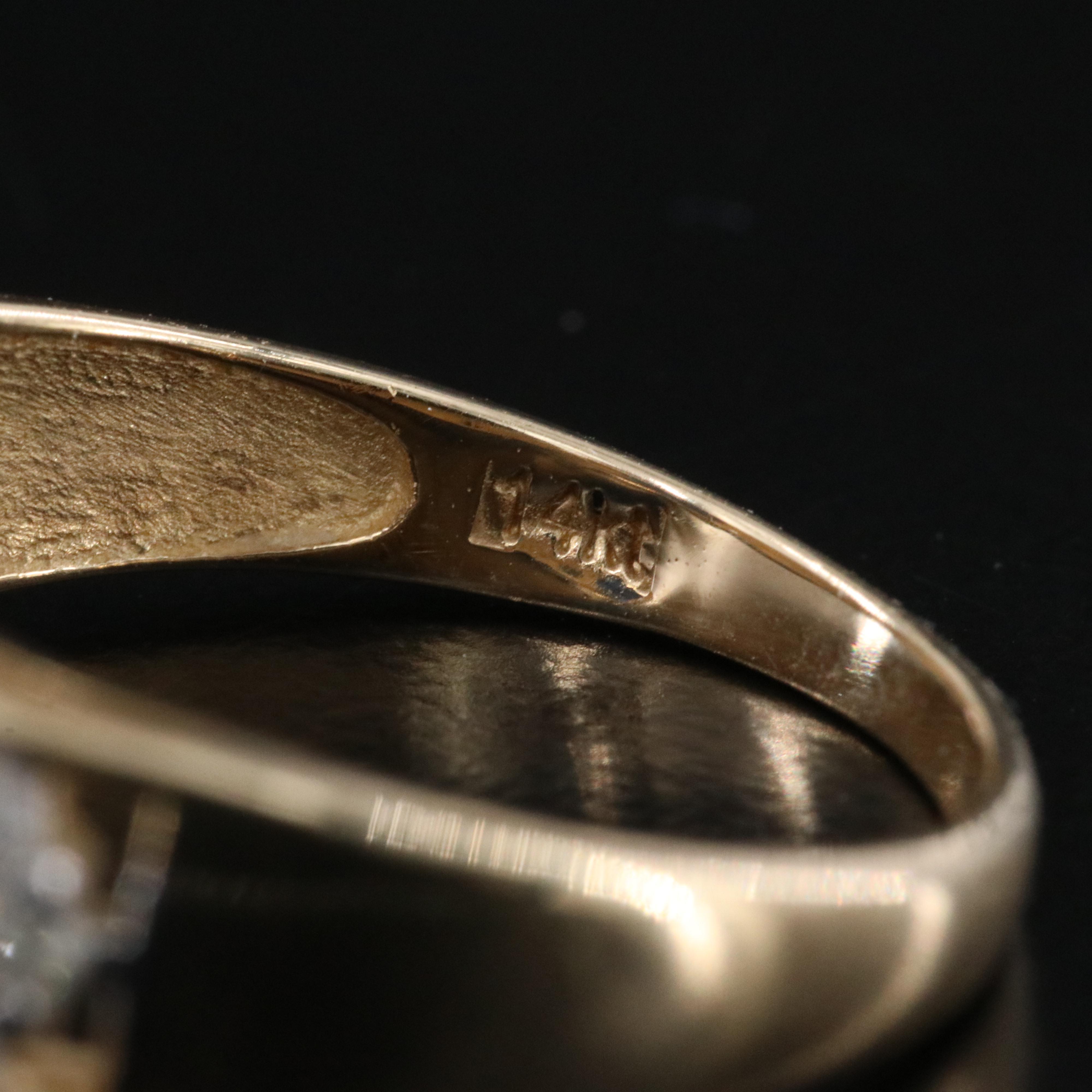 14K Sapphire and Diamond Ring