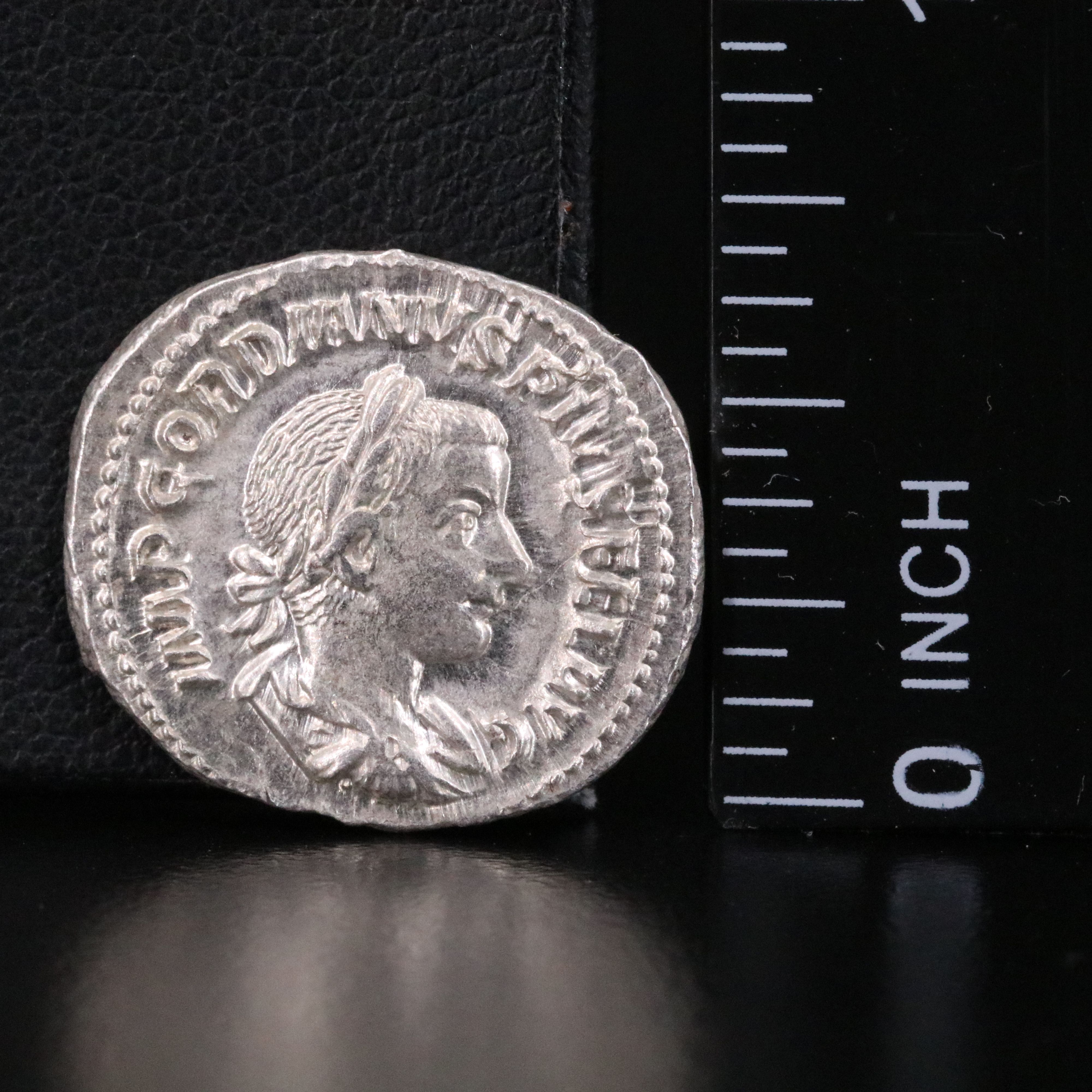 Ancient Roman Imperial AR Denarius Coin of Gordian III, ca. 240 A.D.