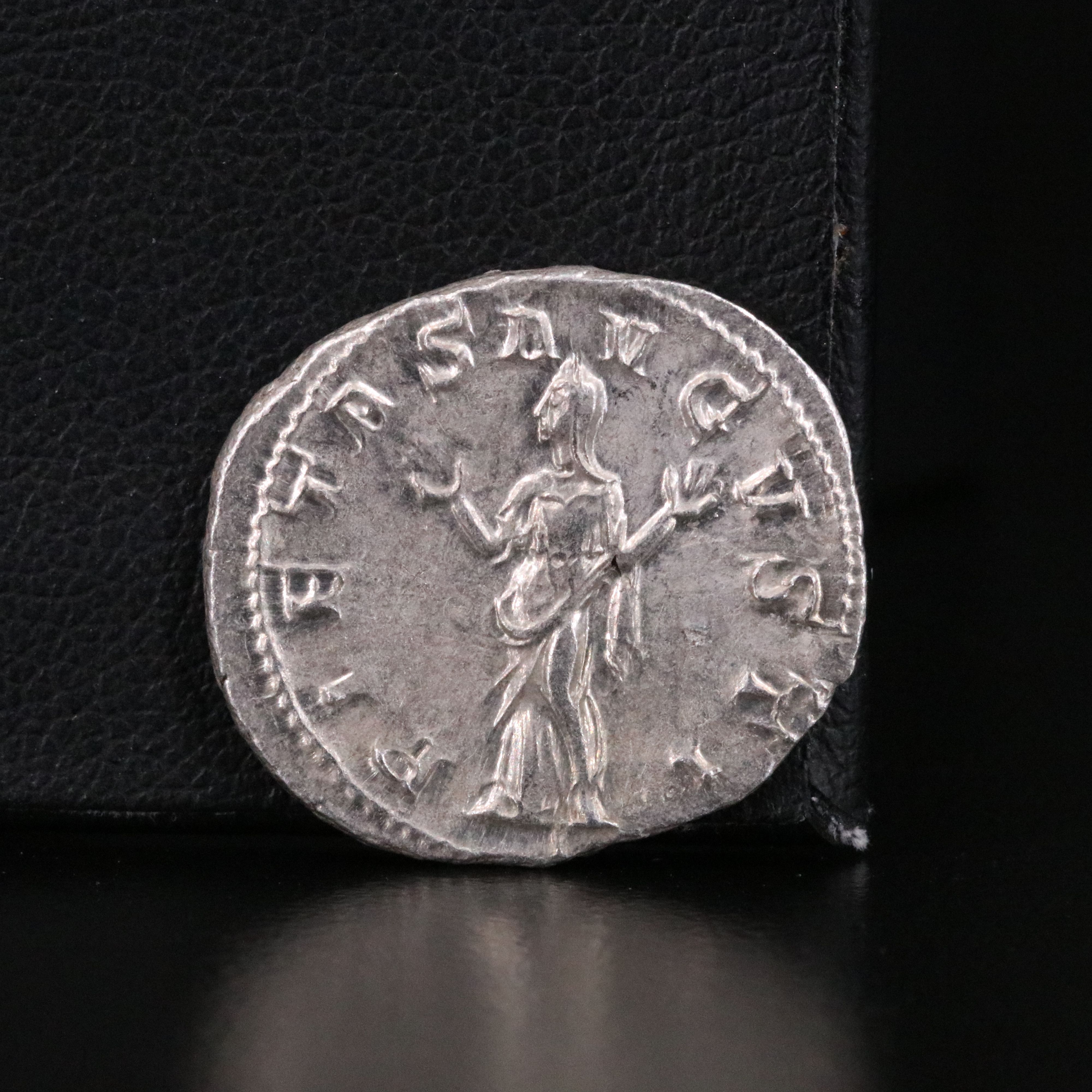 Ancient Roman Imperial AR Denarius Coin of Gordian III, ca. 240 A.D.