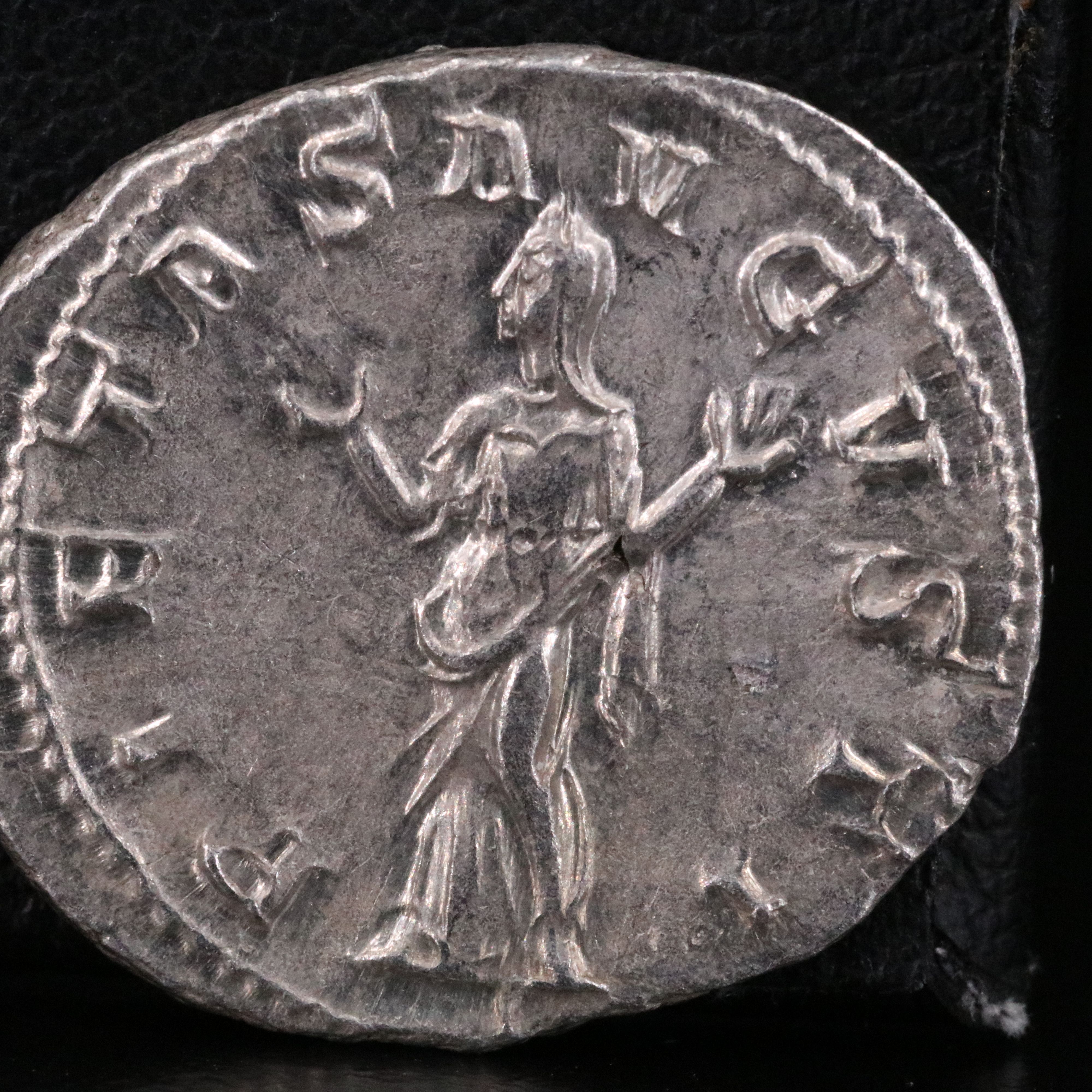 Ancient Roman Imperial AR Denarius Coin of Gordian III, ca. 240 A.D.