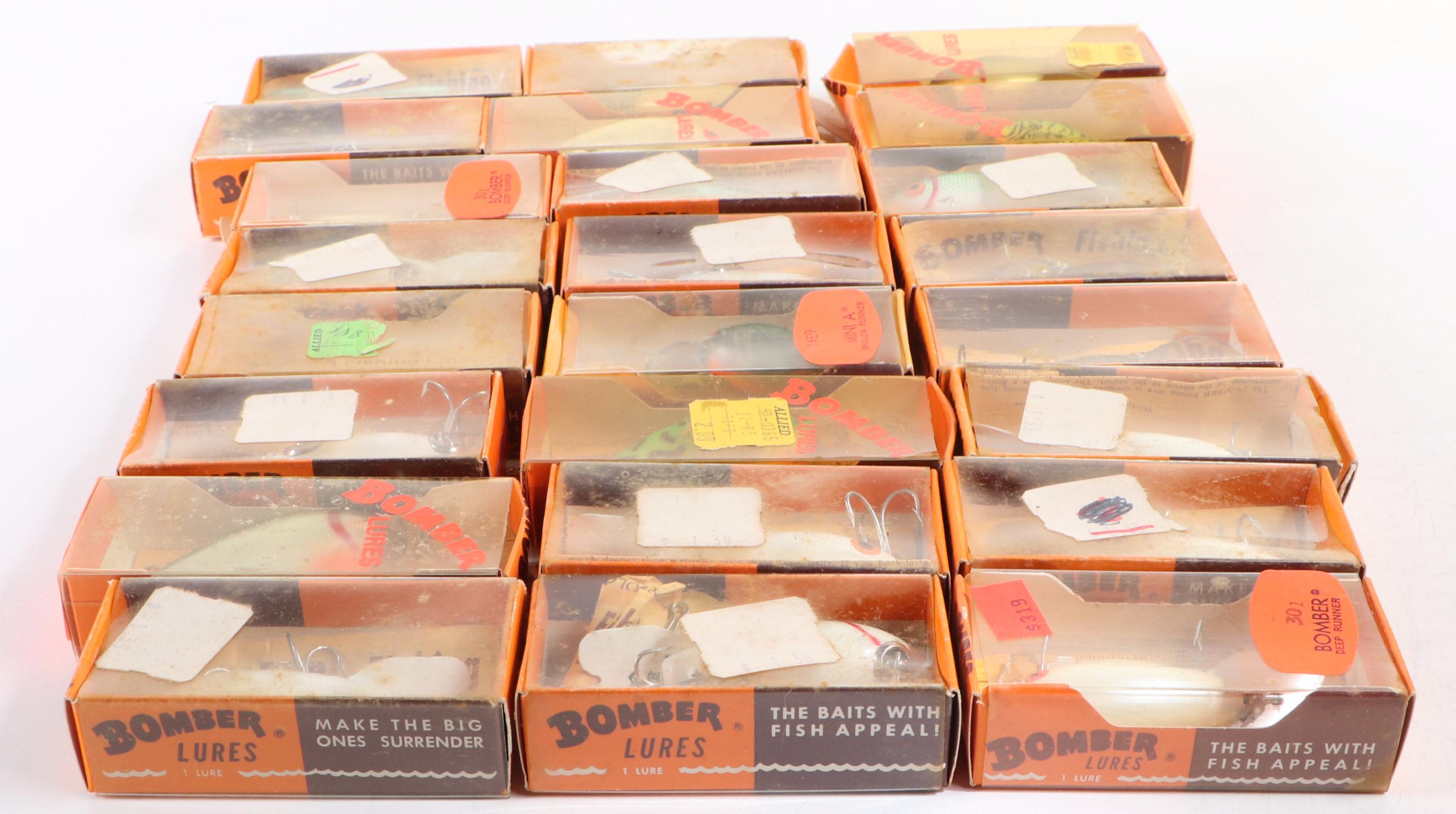 Collection of Vintage Bomber Fishing Lures, Mid/Late 20th Century