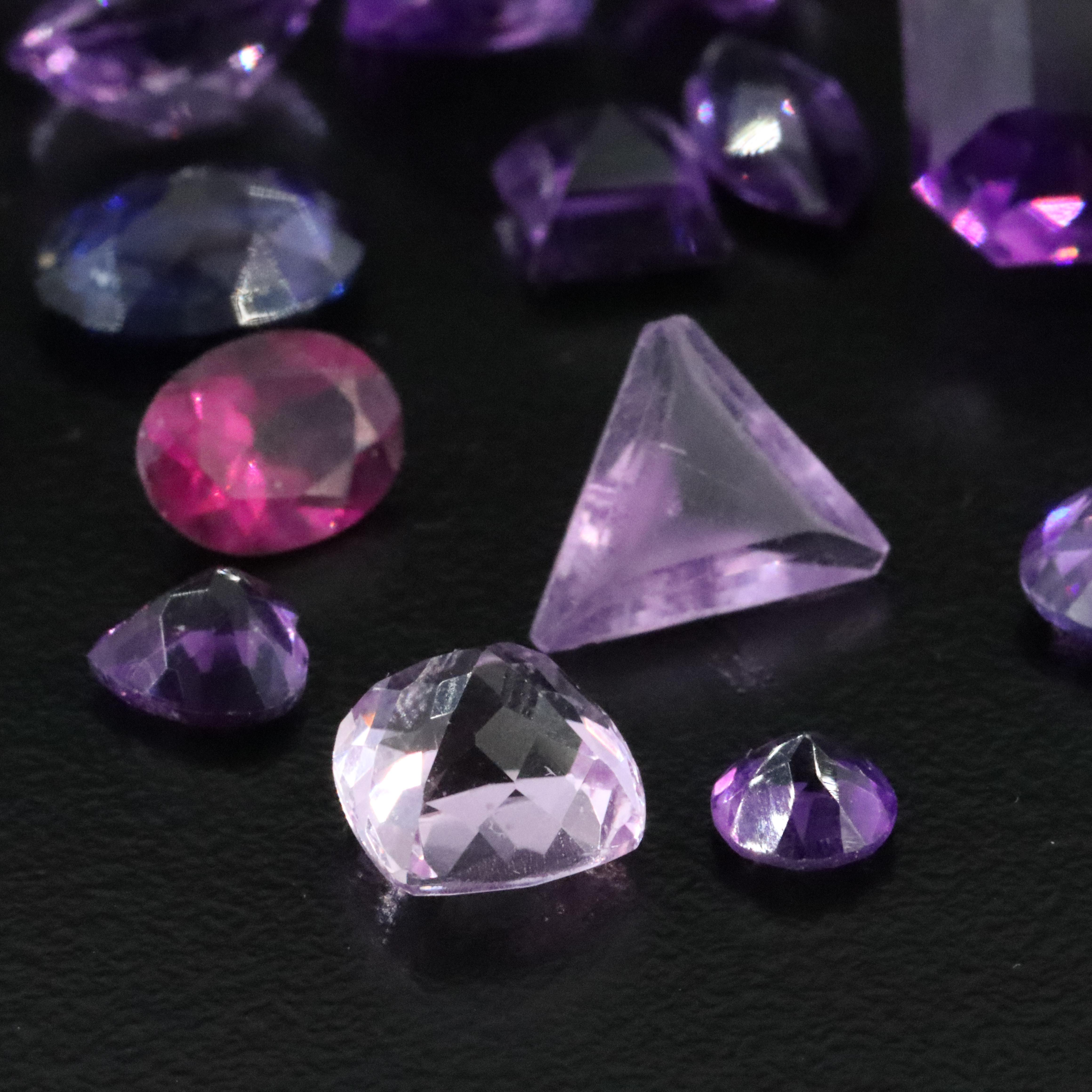 Loose 78.14 CTW Mixed Gemstone Lot Including Amethyst, Kunzite and Iolite