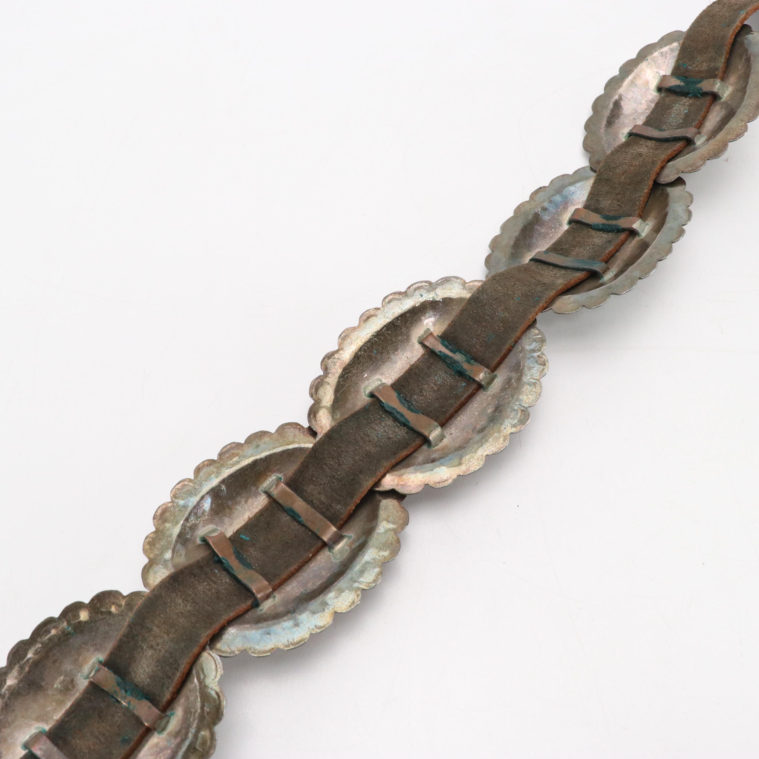 Southwestern Sterling Silver Turquoise Concho Belt