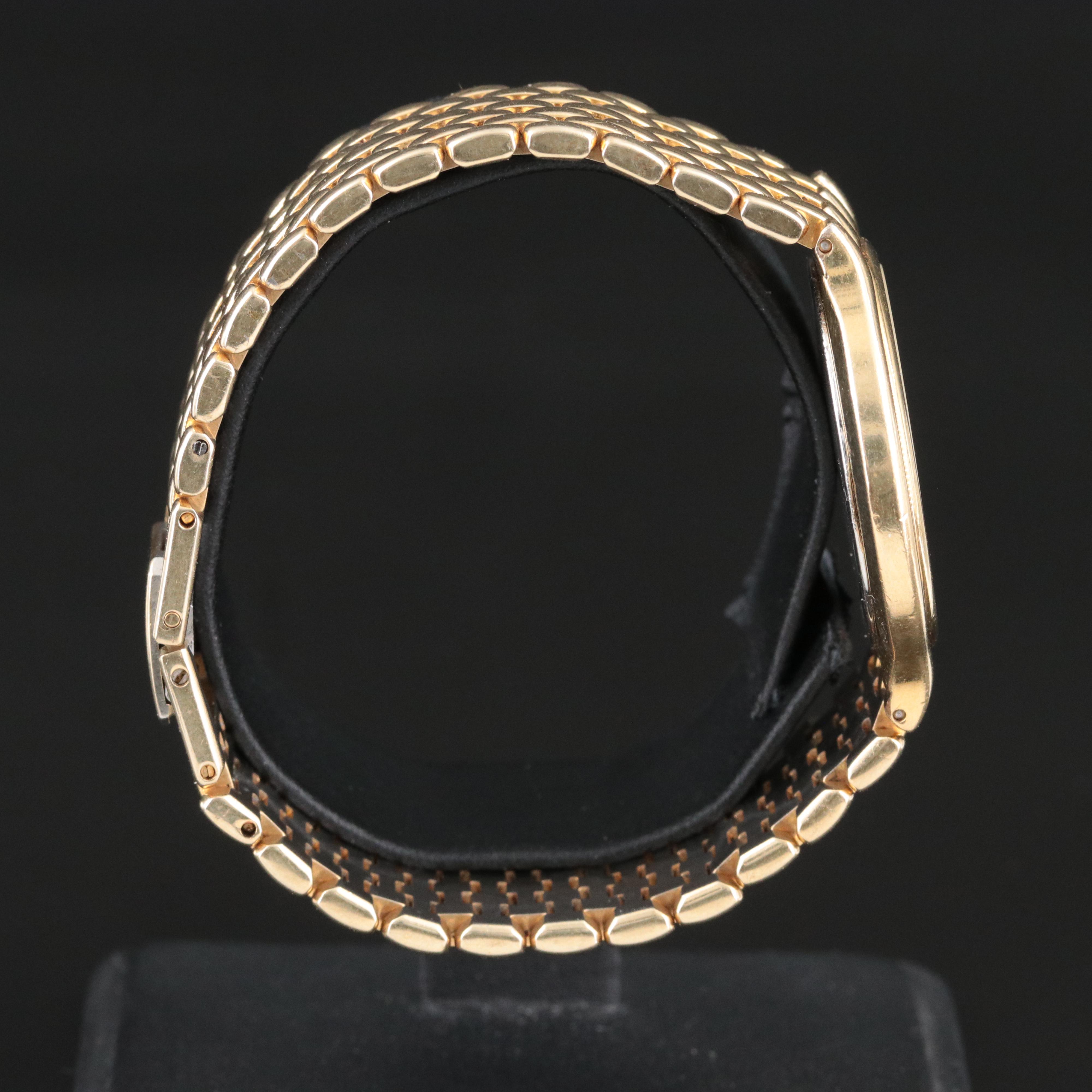 Movado Black Dial Museum Gold Tone Stainless Steel Watch