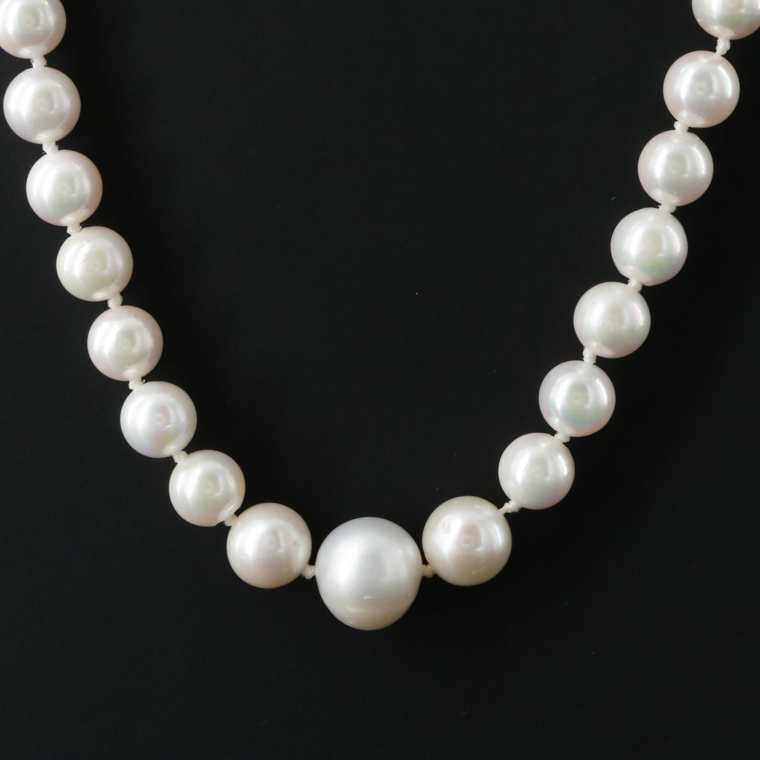 6.50 – 10.50mm Pearl Necklace with 14K Clasp