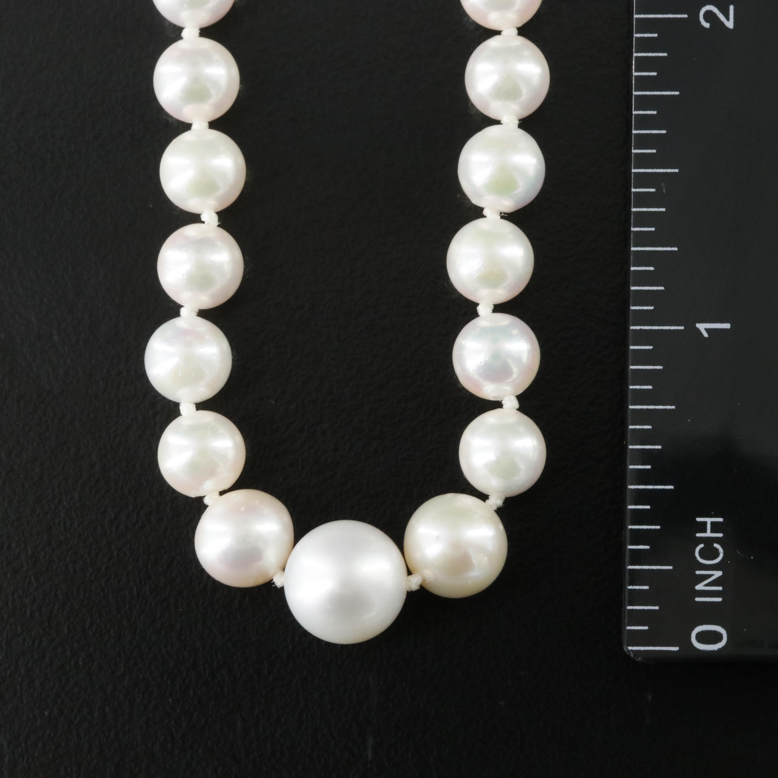 6.50 – 10.50mm Pearl Necklace with 14K Clasp