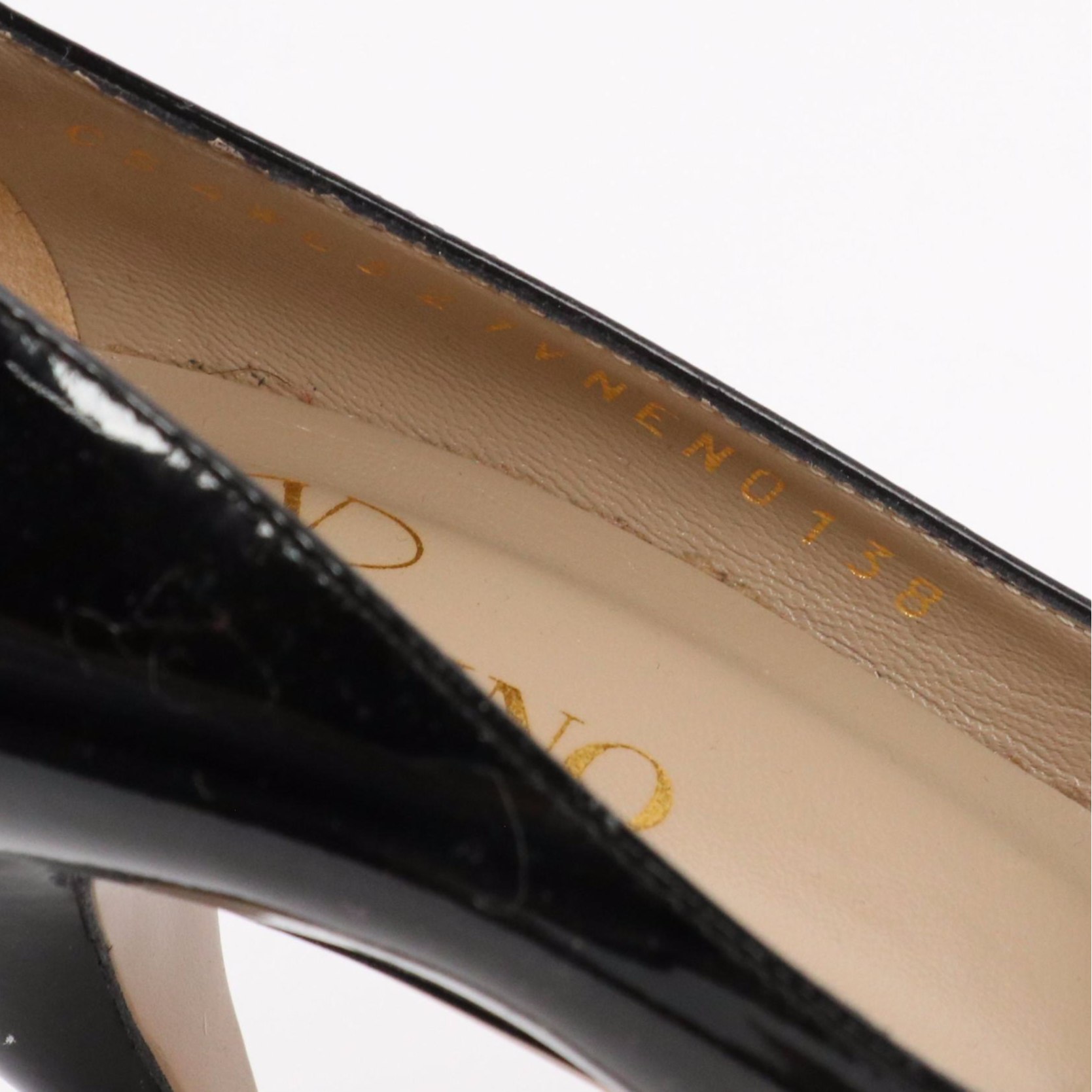 Valentino Garavani Pointed-Toe Pumps in Black Patent Leather