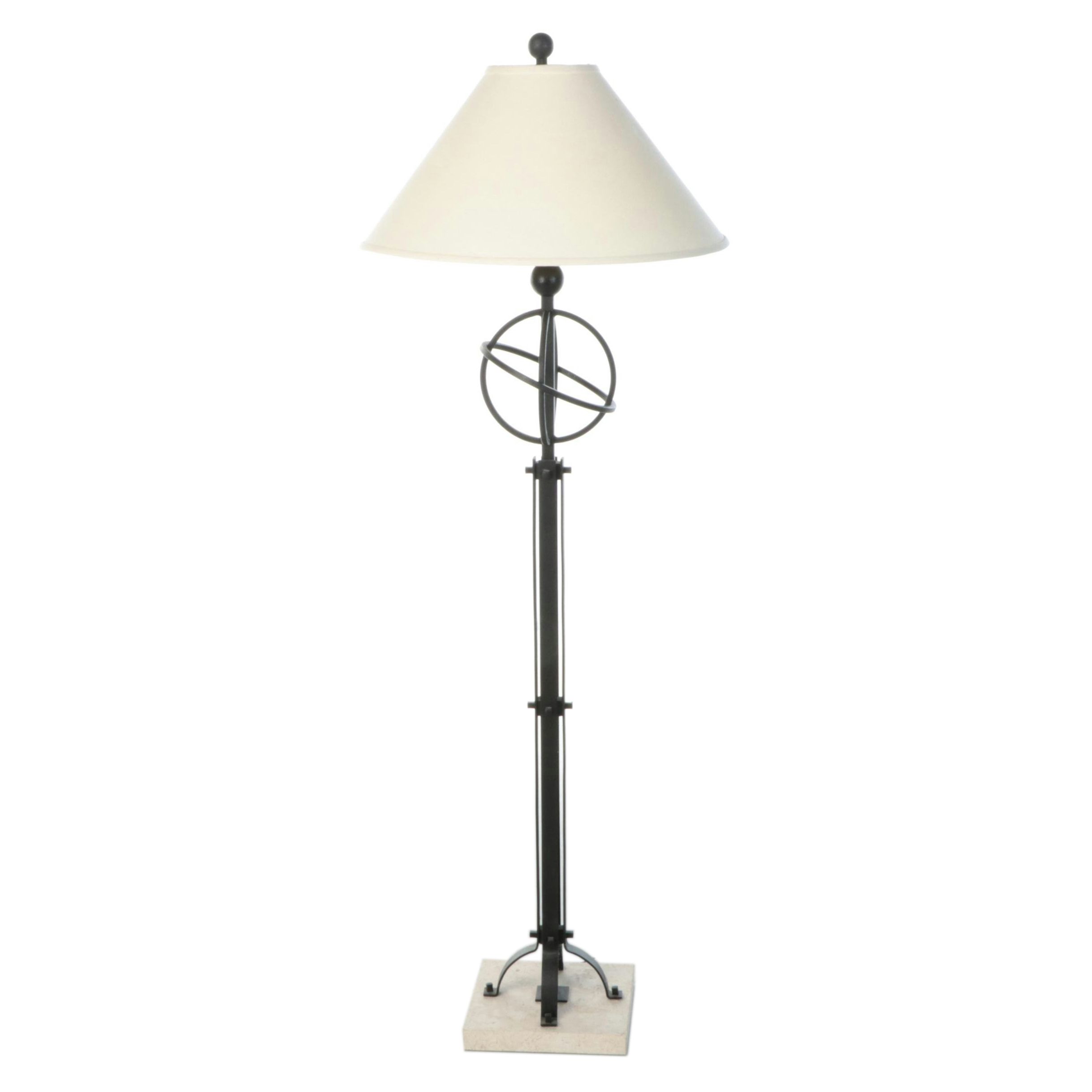Spanish Revival Style Wrought Metal Floor Lamp