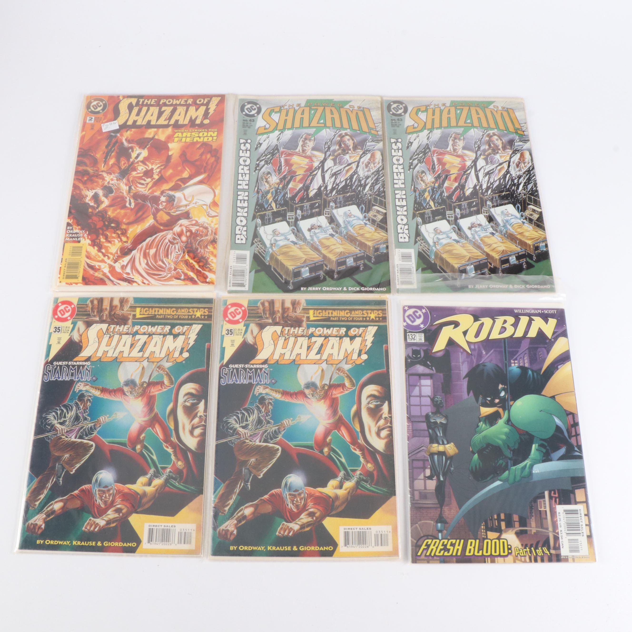 Modern Age Comic Books Featuring "Shazam!", "Robin", and More