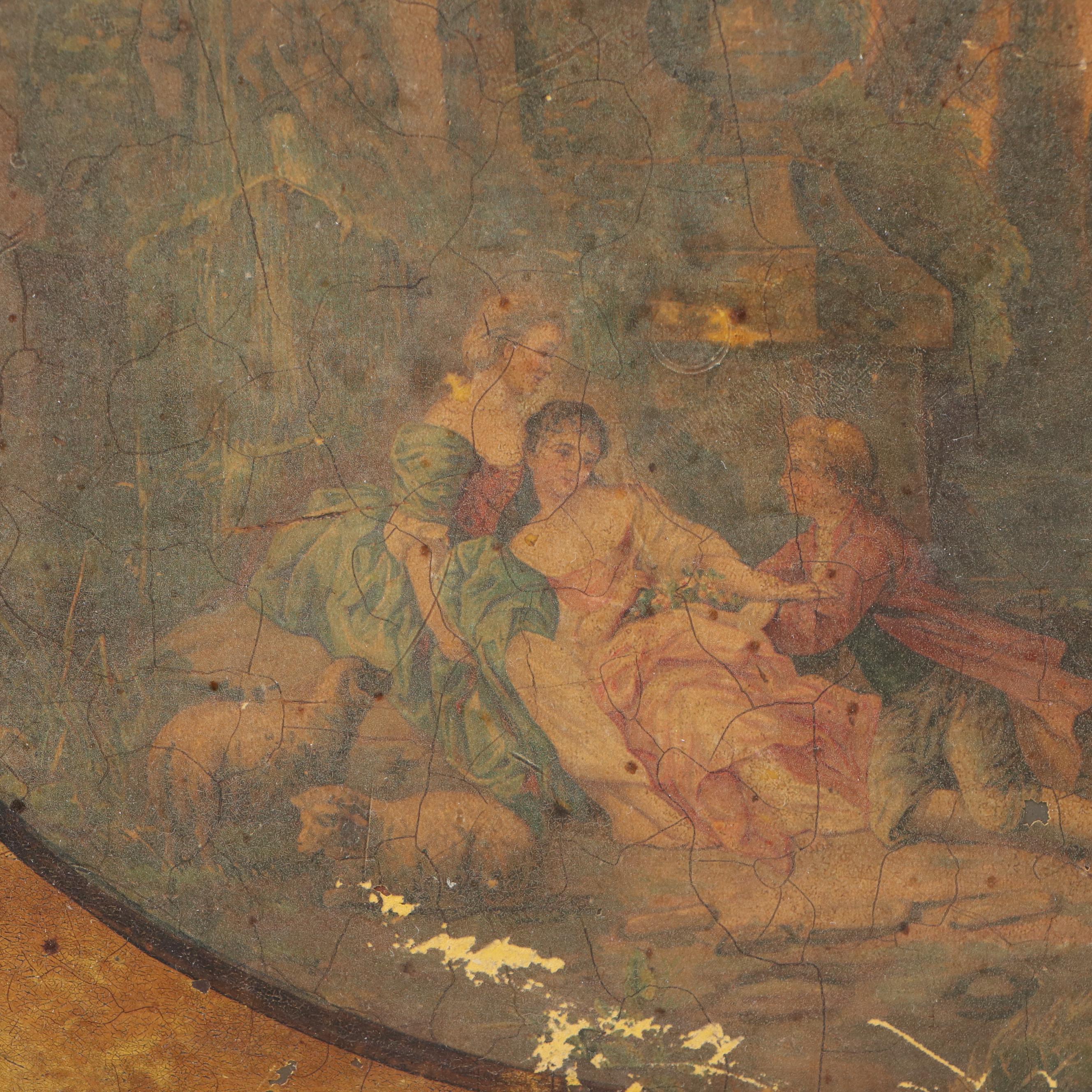 Victorian Oval Toleware Tray, 19th Century