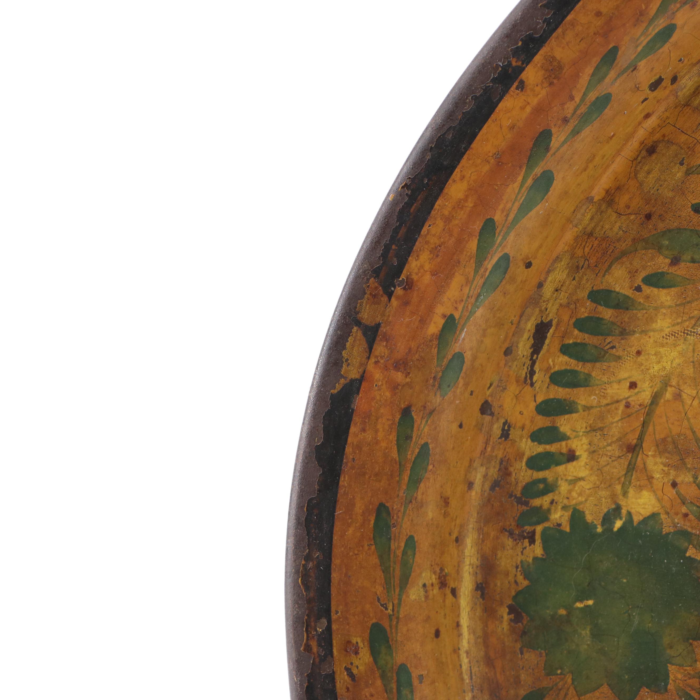 Victorian Oval Toleware Tray, 19th Century