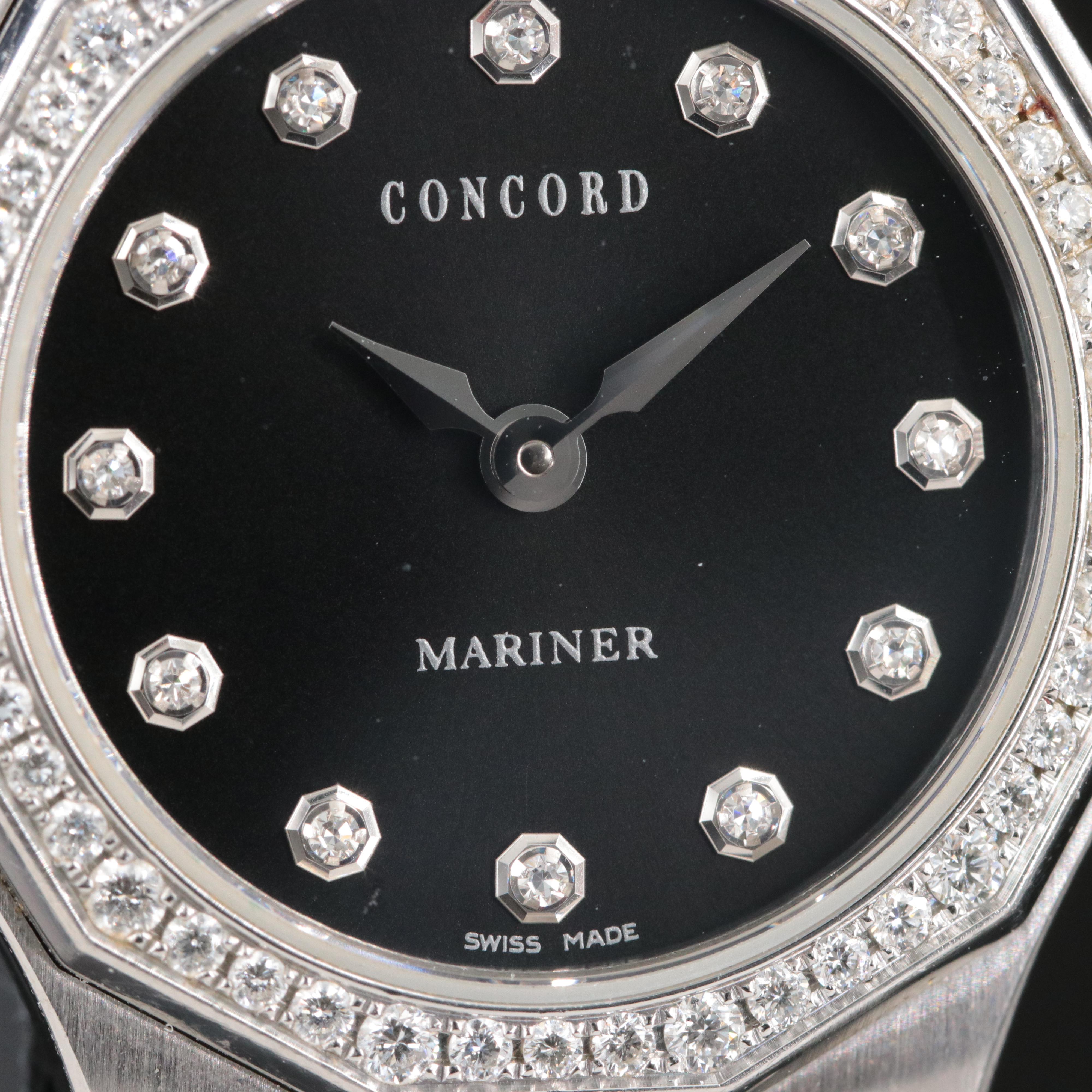 Concord Mariner Diamond Dial and Bezel Stainless Steel Swiss Watch