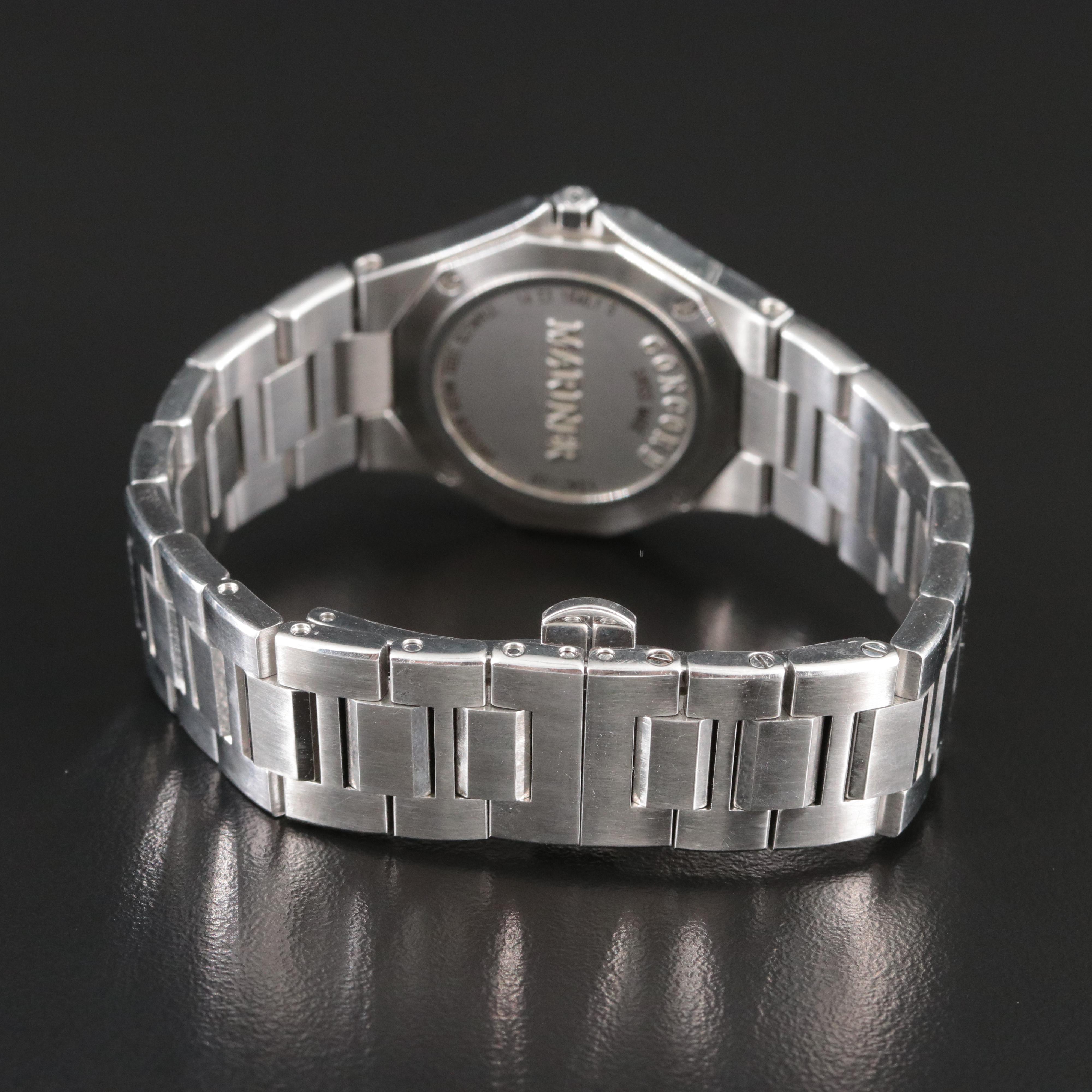 Concord Mariner Diamond Dial and Bezel Stainless Steel Swiss Watch