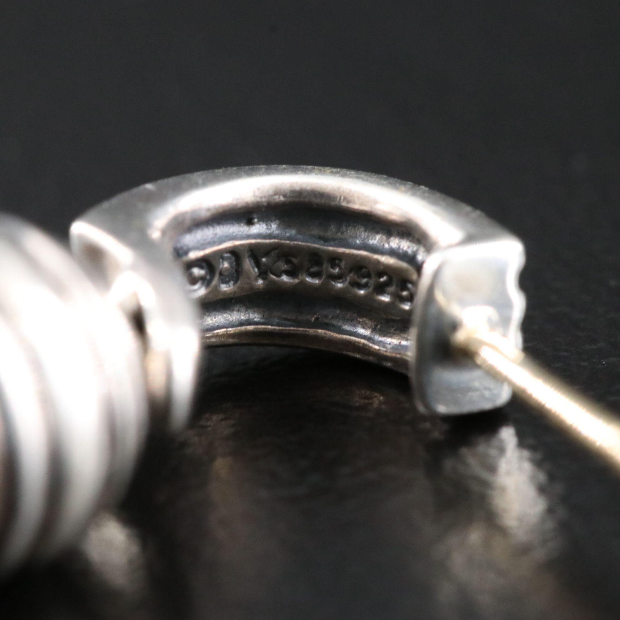 David Yurman Pure Form Sterling,14K and Diamond Drop Earrings