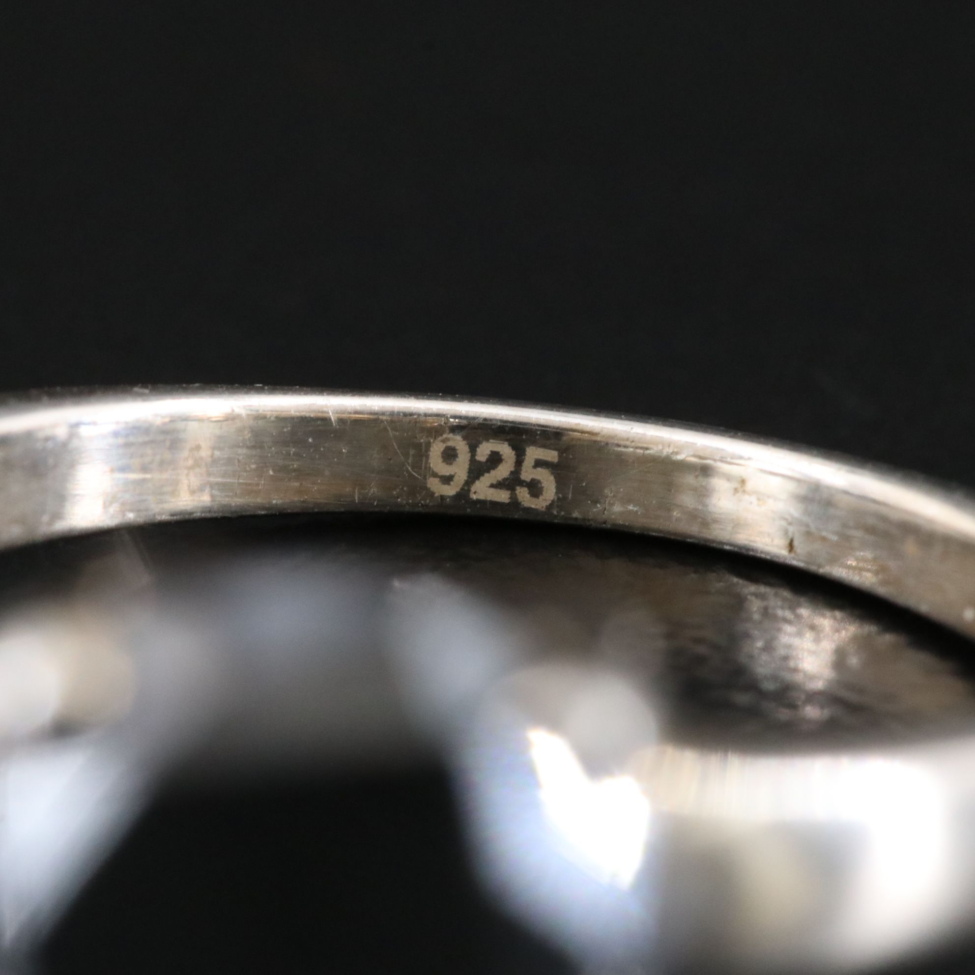 Sterling Black Moissanite Solitaire Ring