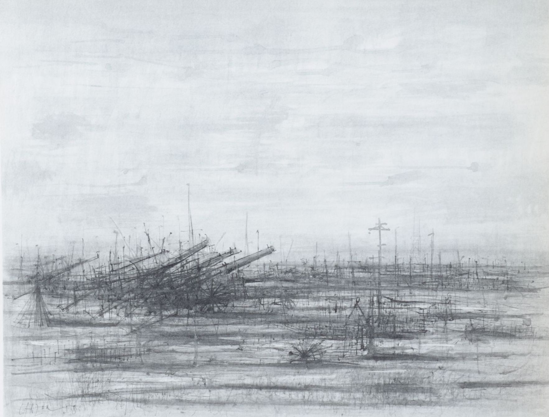 Jean Carzou Photogravure "Les Affûtés" From "L'Apocalypse," 1959