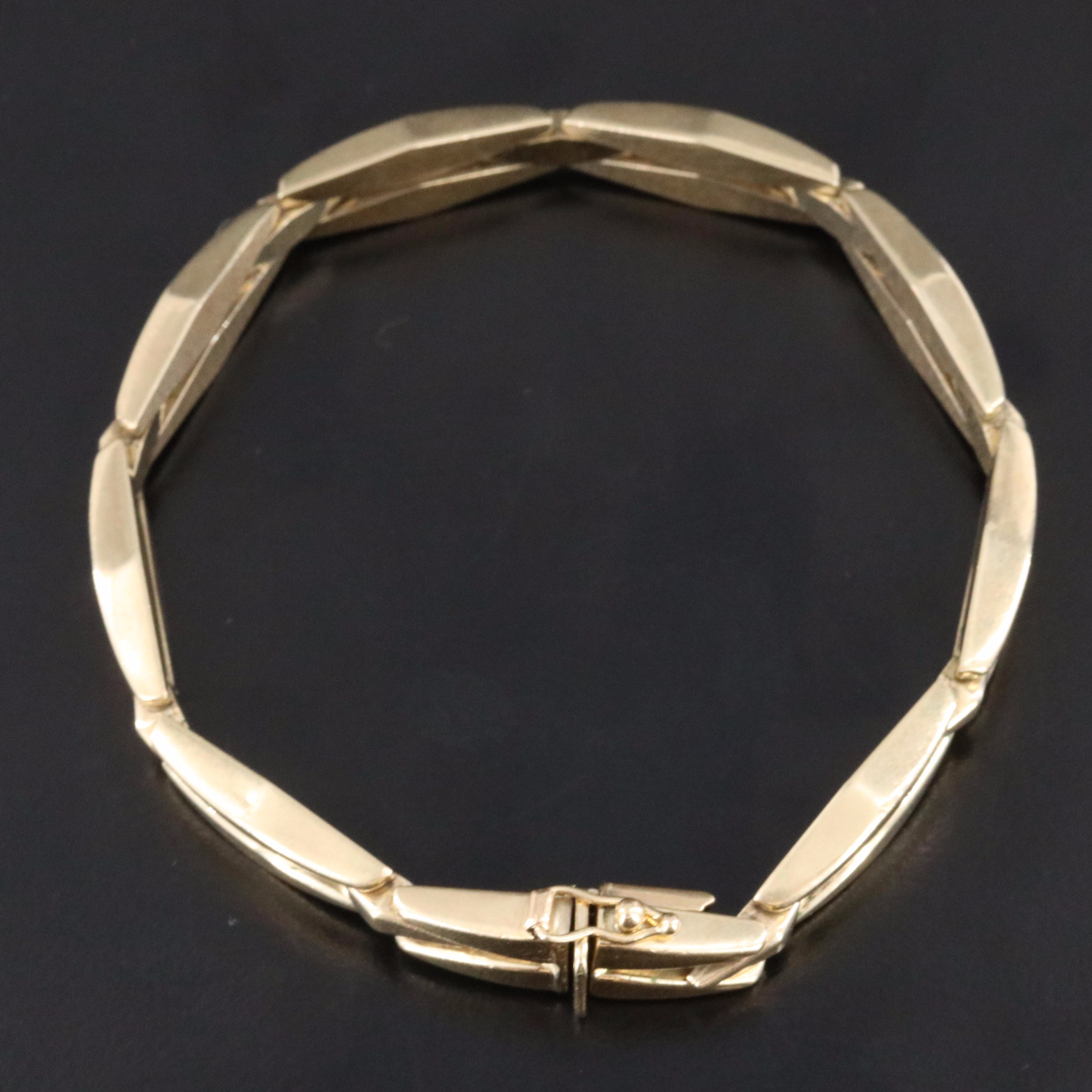 14K Bar Link Bracelet