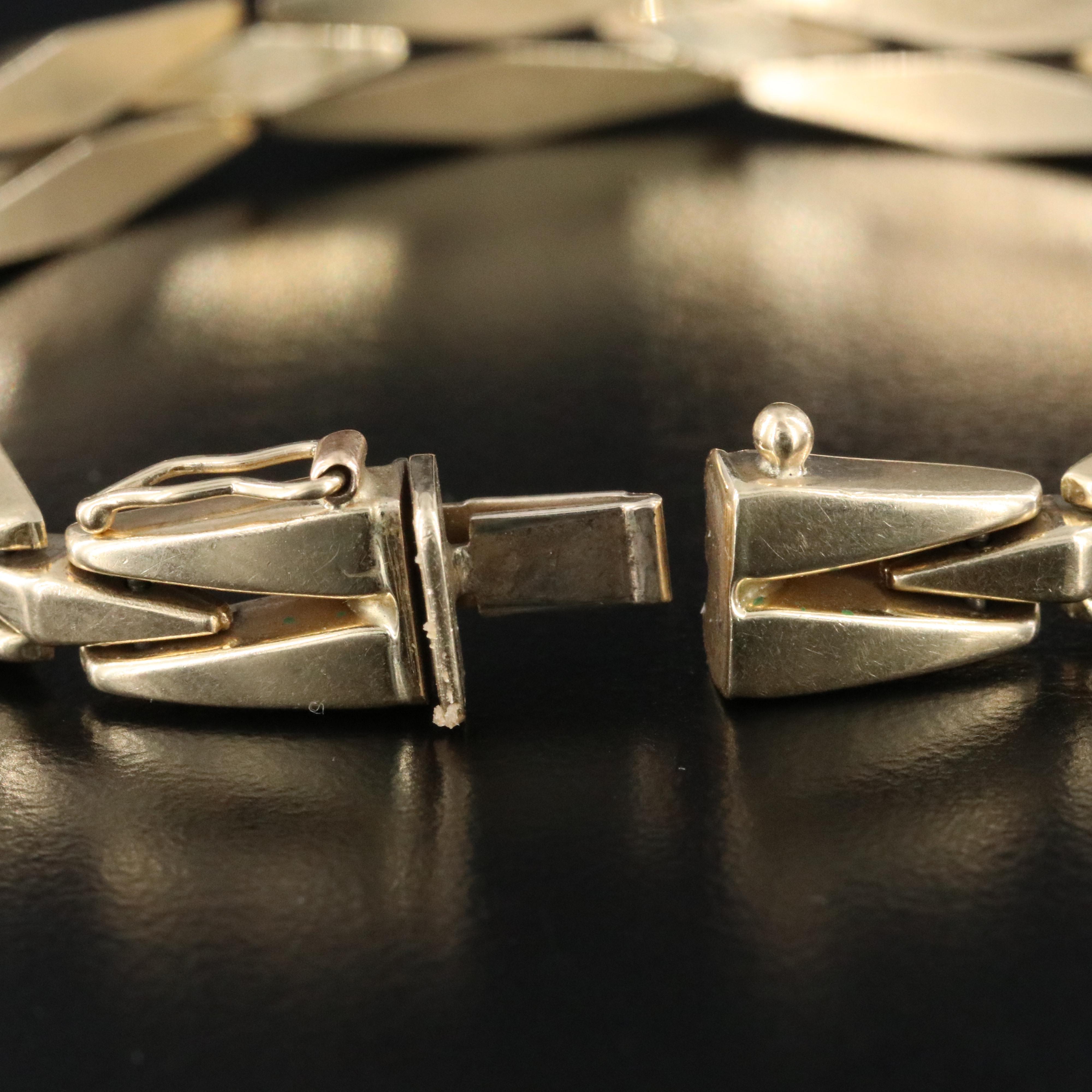 14K Bar Link Bracelet