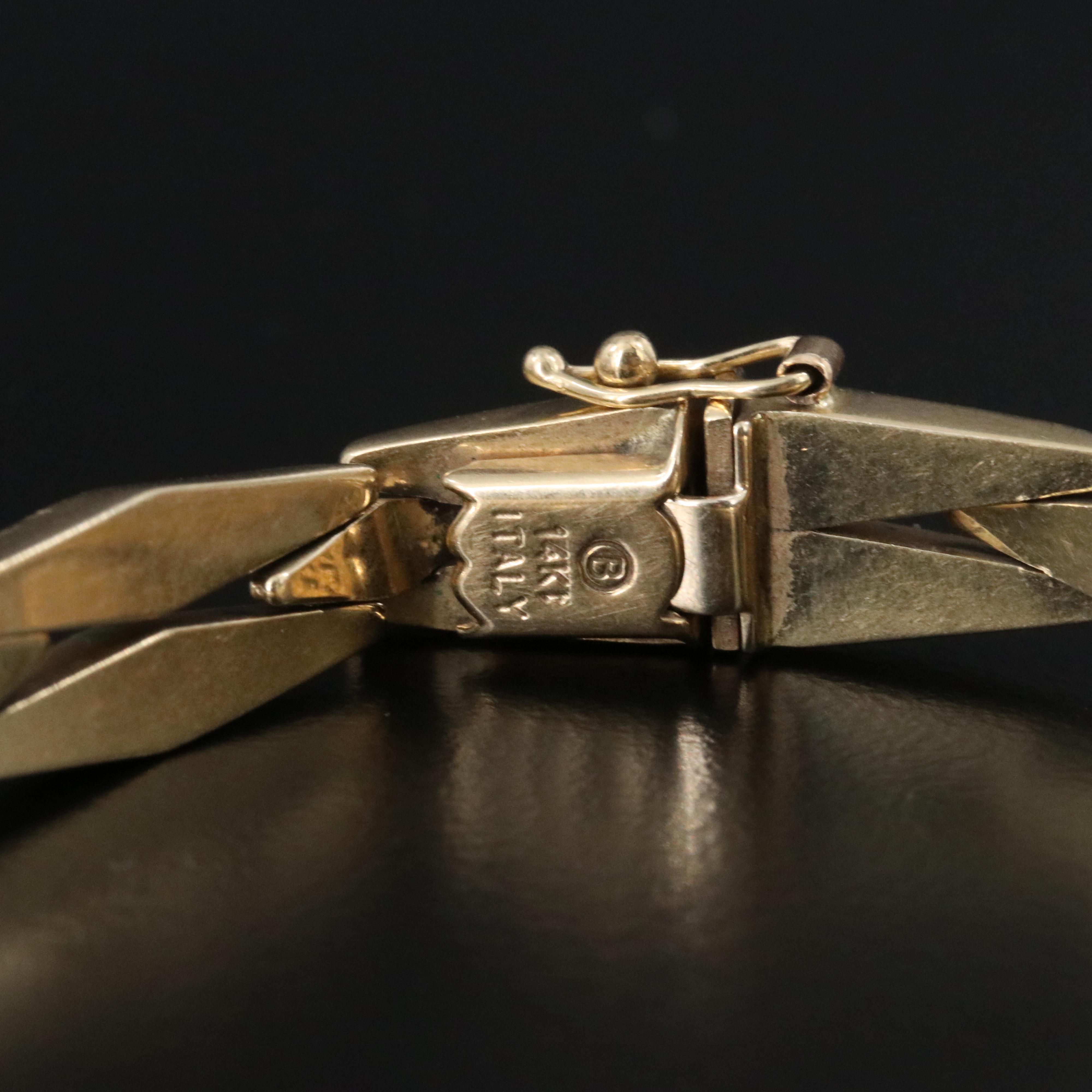 14K Bar Link Bracelet