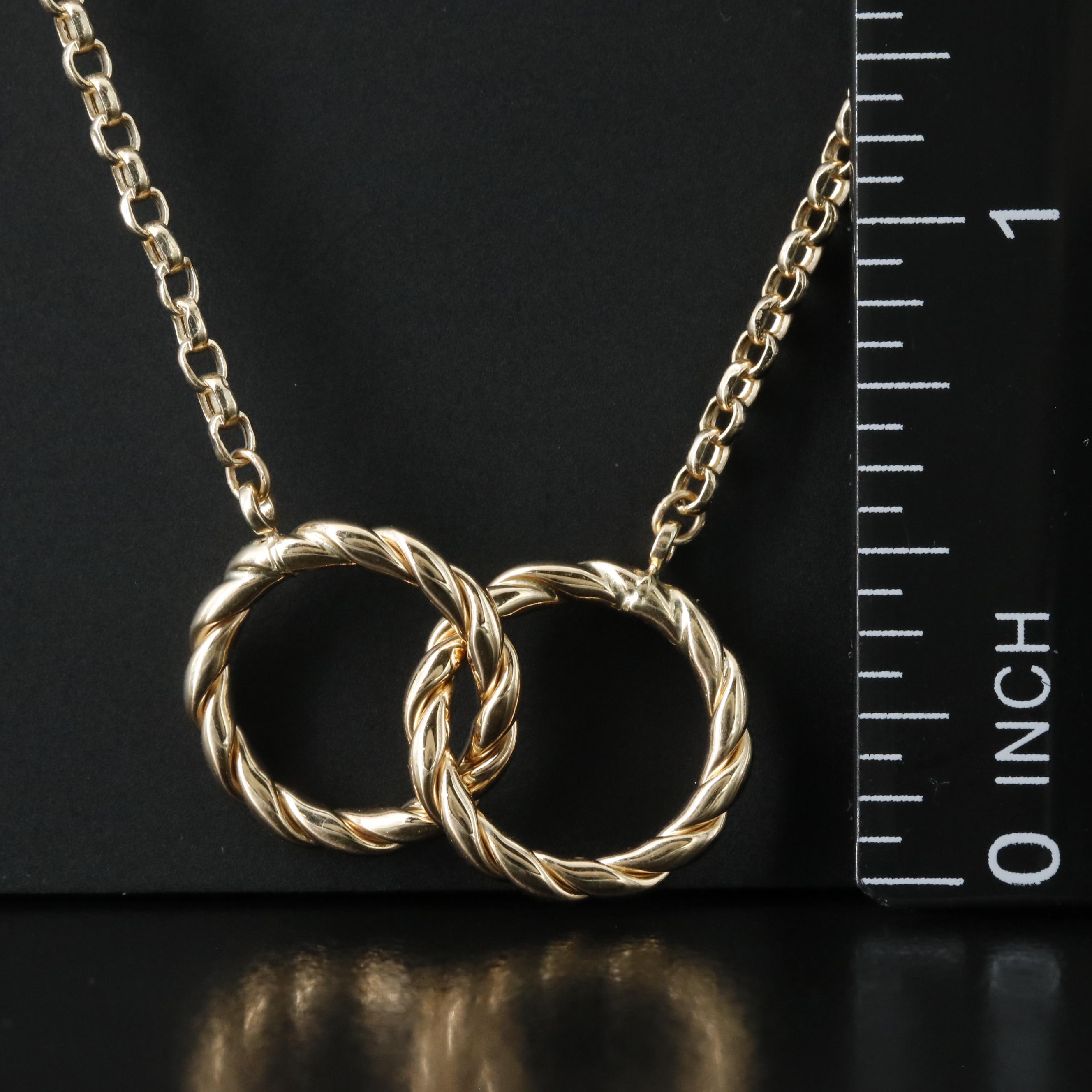 14K Interlocking Circle Necklace