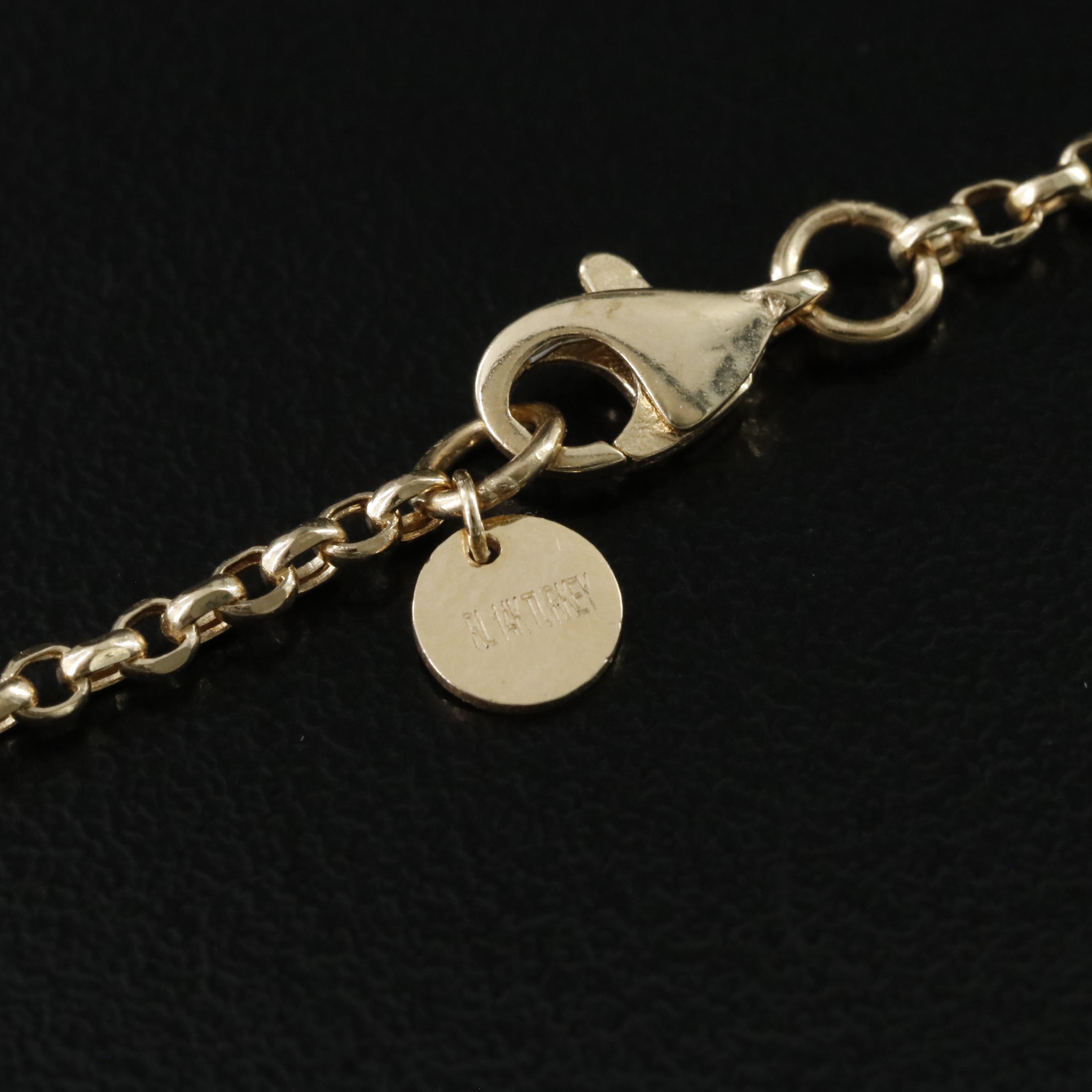 14K Interlocking Circle Necklace